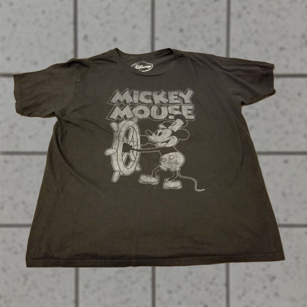 Disney VINTAGE? Mens Disney Mickey Mouse Shirt XL Black Cotton Size US XL / EU 56 / 4 - 1 Thumbnail