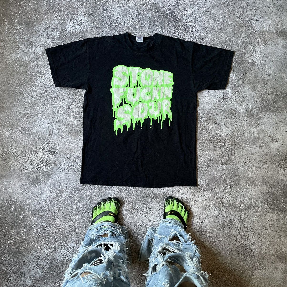 Vintage Vintage Y2K Abstract Graphic Tee Grunge Thrashed Black M Size US M / EU 48-50 / 2 - 1 Thumbnail