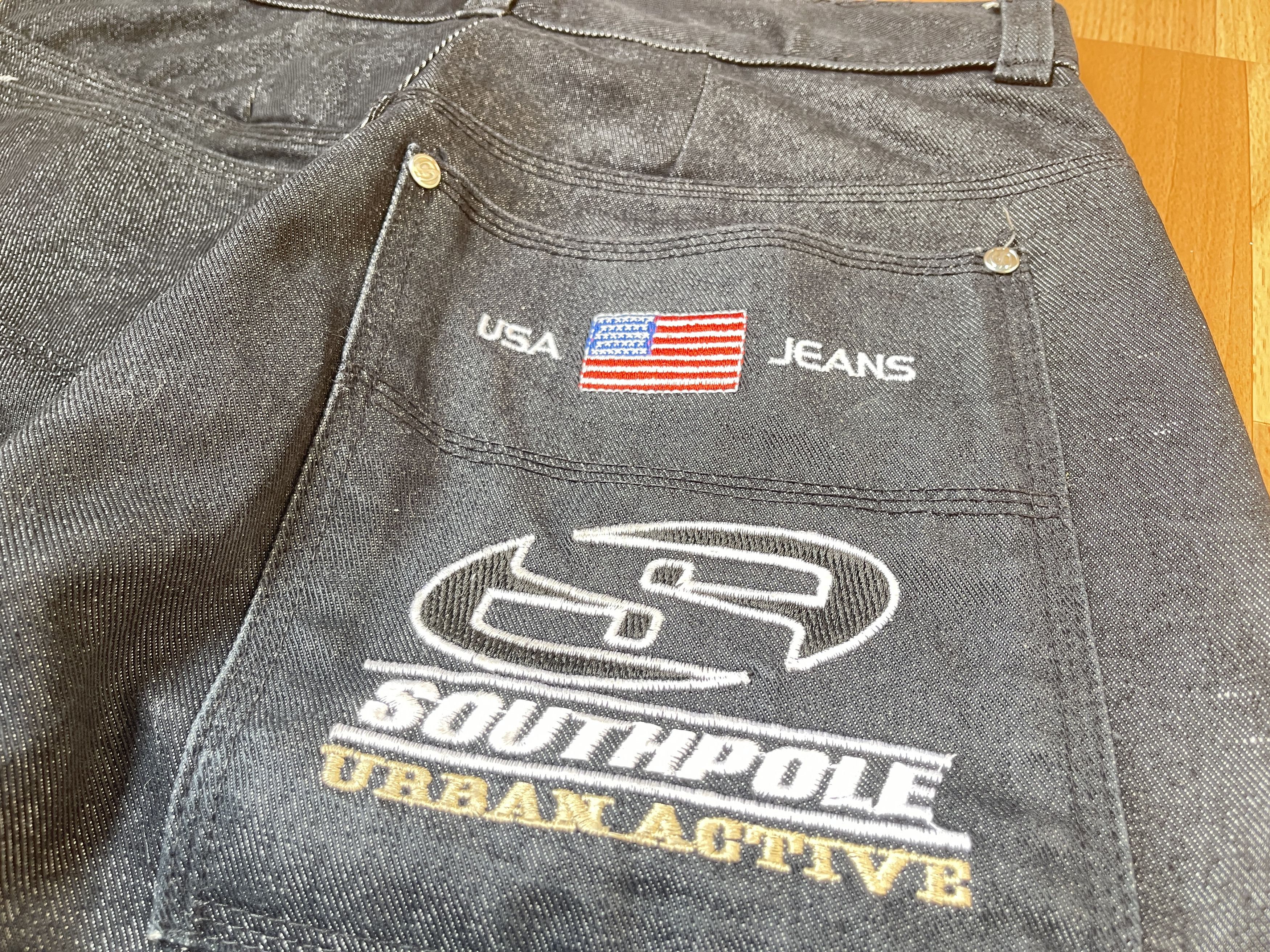 Southpole Southpole jeans, shiny gray silver vintage baggy, 90s Y2K 28 Size US 28 / EU 44 - 5 Thumbnail