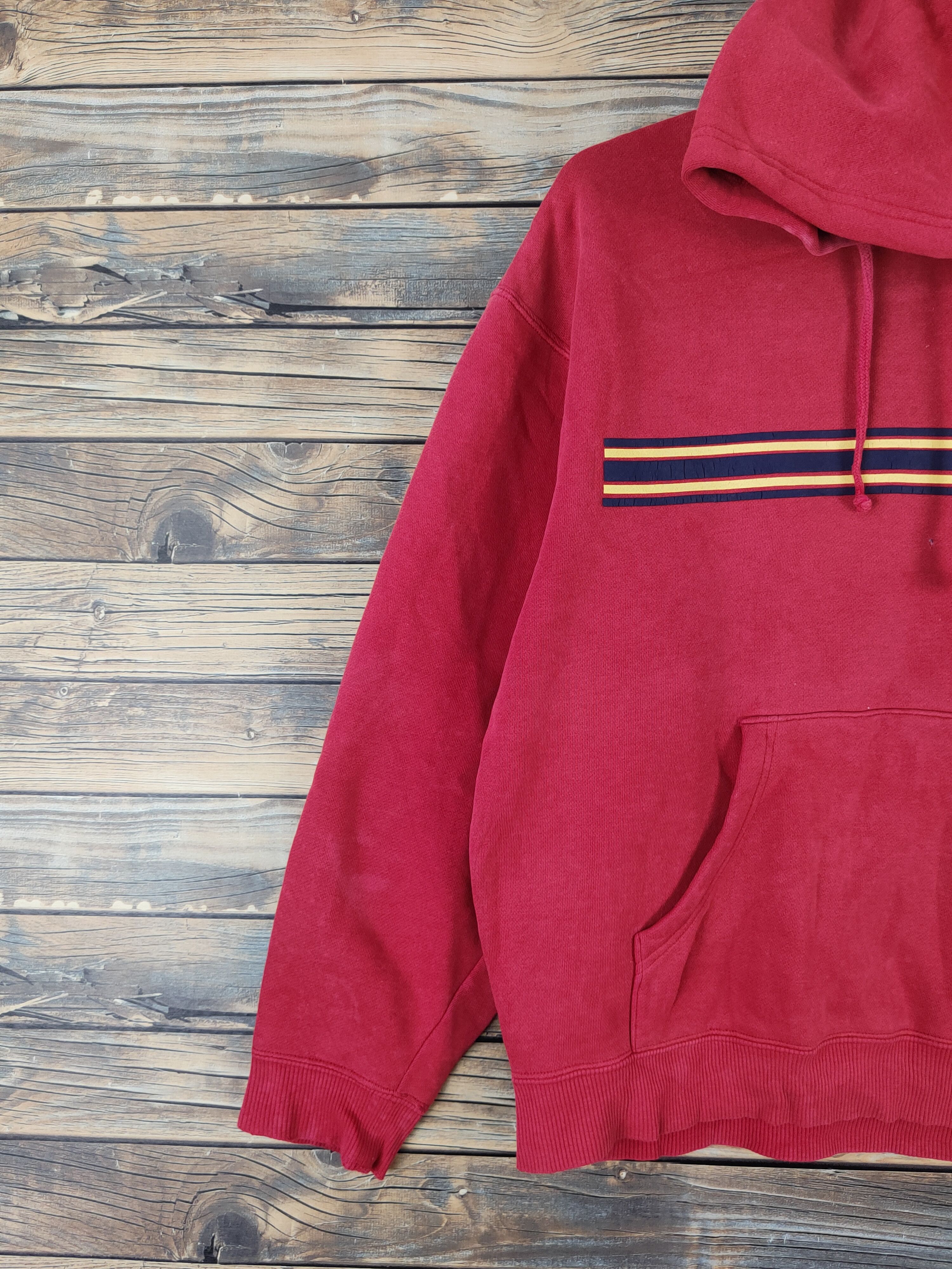 Hang Ten × Japanese Brand × Vintage Hang Ten japan vintage Red Hoodie Sweatshirts #W1129 Size US M / EU 48-50 / 2 - 3 Thumbnail