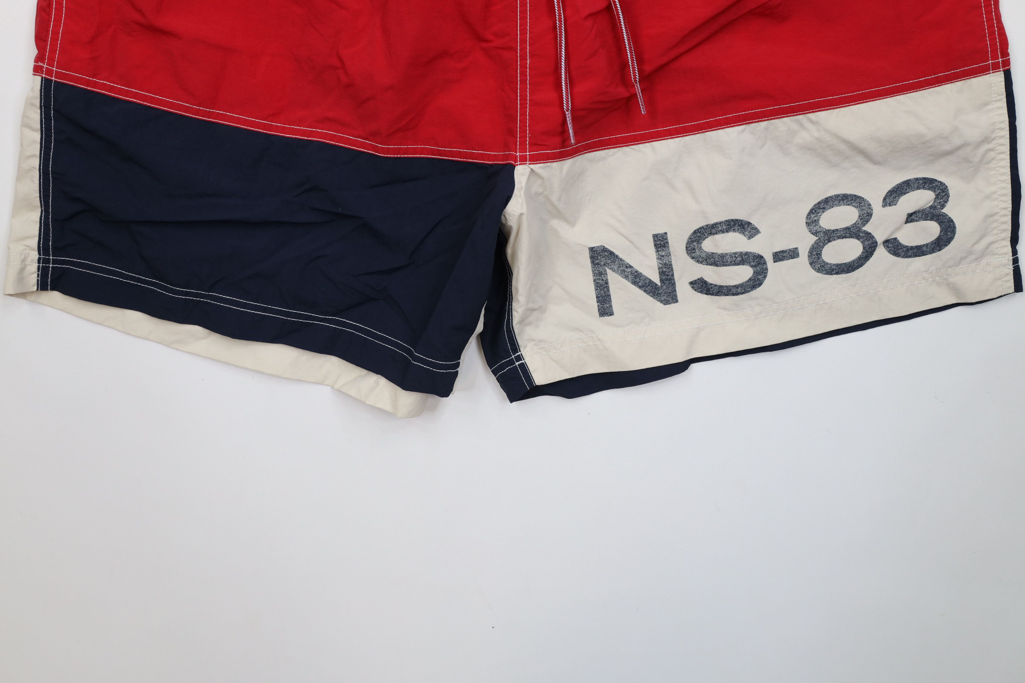 Nautica Vintage 90s Nautica Block Lined Sailing Shorts Swim Trunks Size US 36 / EU 52 - 4 Thumbnail
