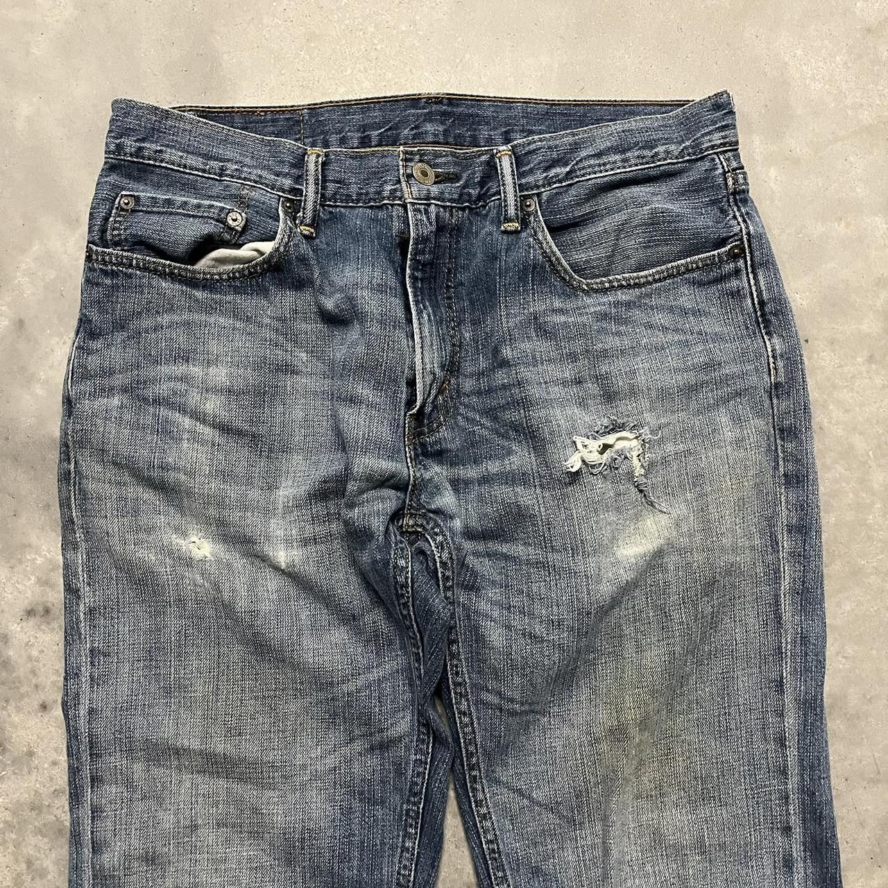 Levi's × Vintage Crazy Vintage Y2K/2000s Grunge Distressed Levi’s Dark Wash! Size US 33 - 5 Thumbnail