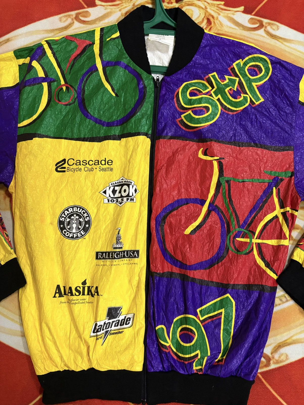 Bicycle 🔥HOT🔥VINTAGE 90's SEATTLE TO PORTLAND BICYCLE JACKET Size US L / EU 52-54 / 3 - 3 Thumbnail