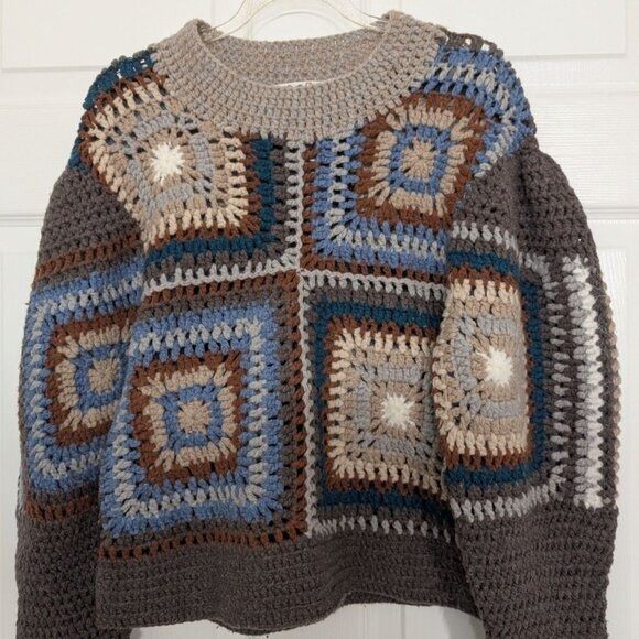 Sea New York SEA New York Farrah Crochet Sweater Womens Size XS Brown Size XS / US 0-2 / IT 36-38 - 3 Thumbnail