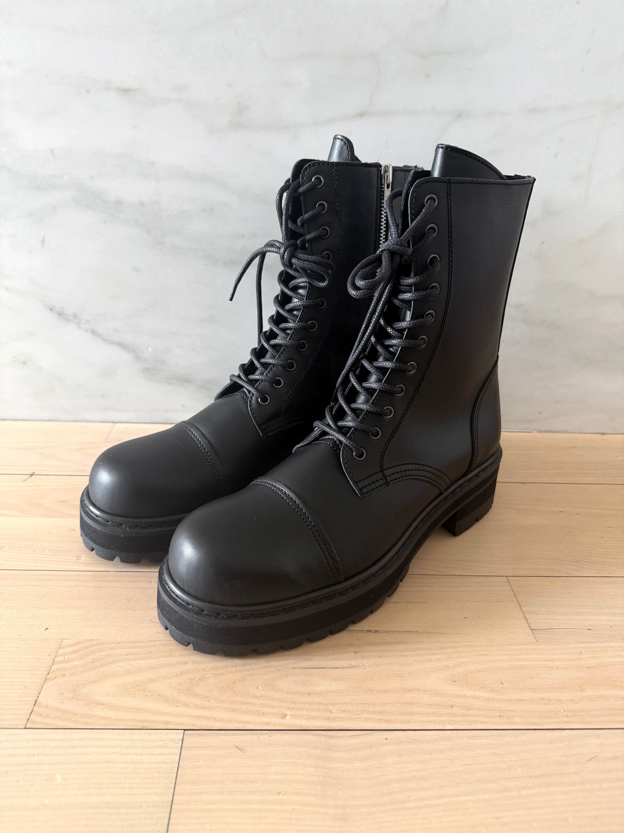Junya Watanabe Junya Watanabe Black Steer Oiled Boots | Grailed