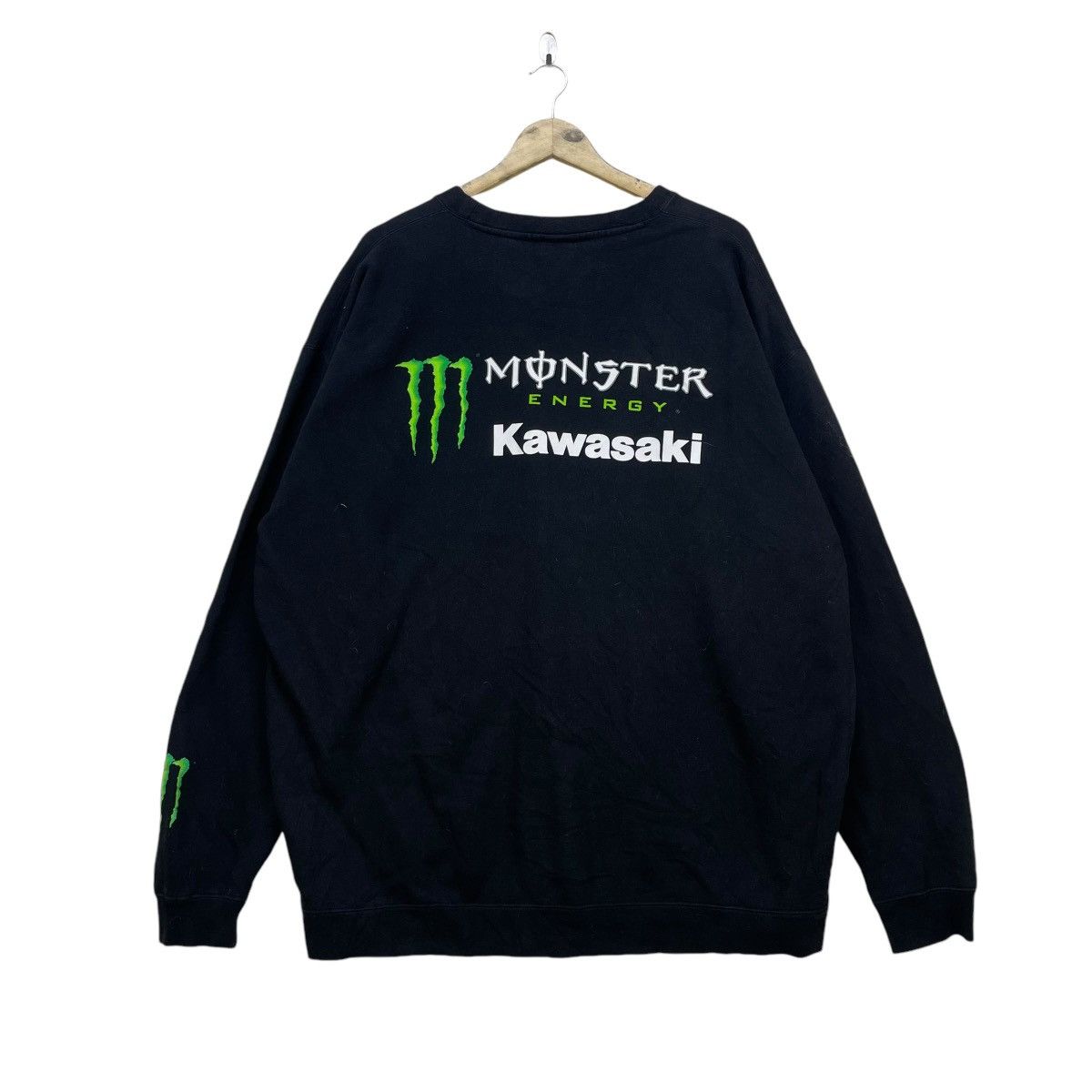 Vintage 💥Kawasaki Monster Energy Pull Over Sweatshirt Size US XL / EU 56 / 4 - 2 Thumbnail