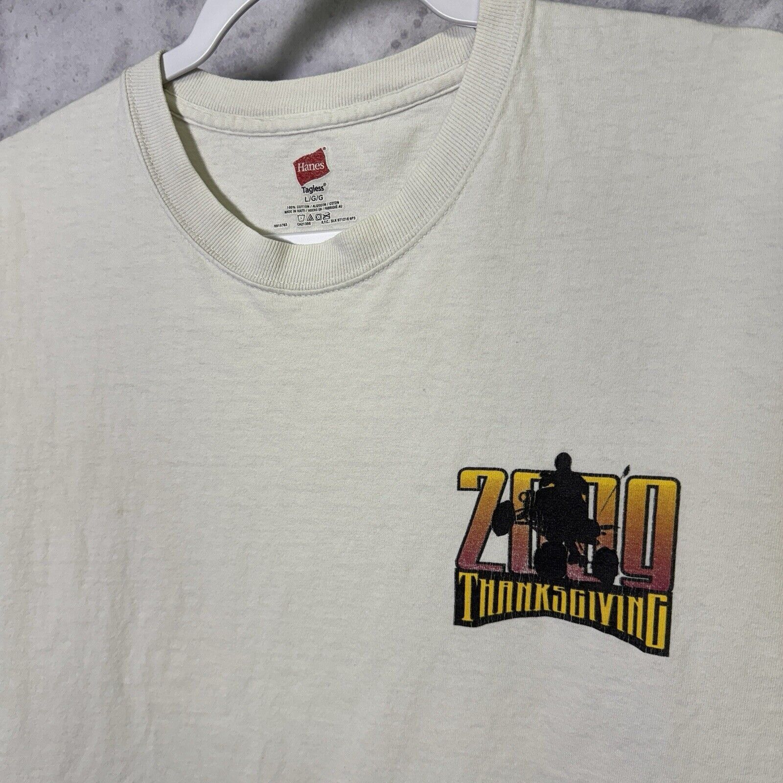 Vintage Gordon Wells Sand Dune Thanksgiving T Shirt Mens Large White Size US L / EU 52-54 / 3 - 3 Thumbnail