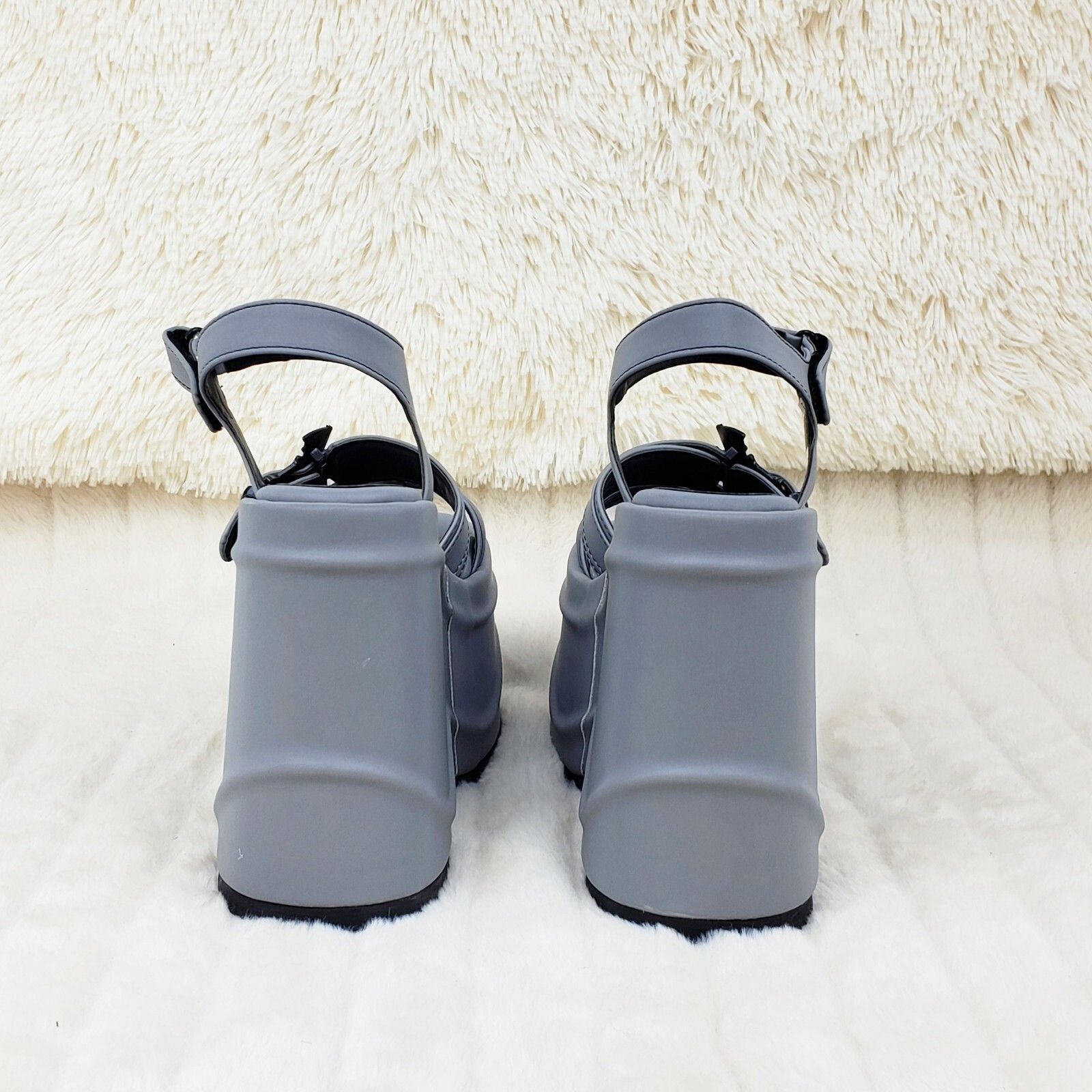 Other Wave 13 - 6" Platform Goth Bat Buckle Closure Sandals Shoes Size US 10 / IT 40 - 5 Thumbnail