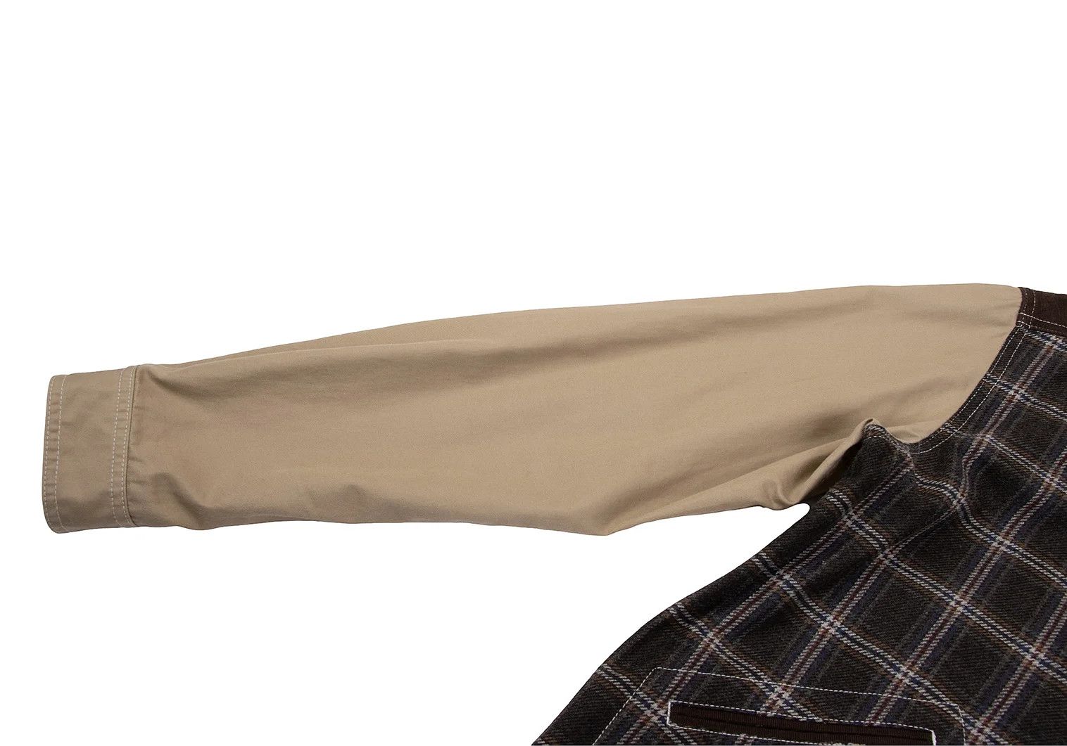 Junya Watanabe Checkered Corduroy Patchwork Zip Jacket in Brown Beige L Size US L / EU 52-54 / 3 - 7 Thumbnail
