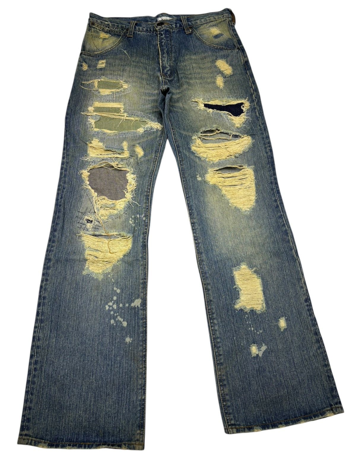 Acne Studios EXHIBITIONIST DESTROYED GRUNGE PATCHWORK DENIM JEANS Size US 32 / EU 48 - 5 Thumbnail