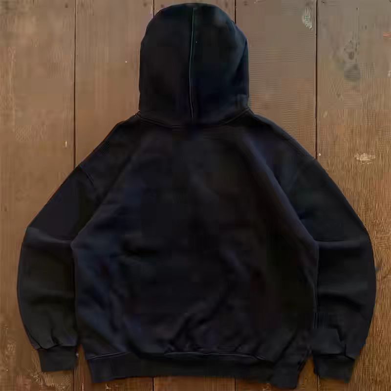 Vintage Black washed retro eye print hoodie Size US M / EU 48-50 / 2 - 2 Thumbnail