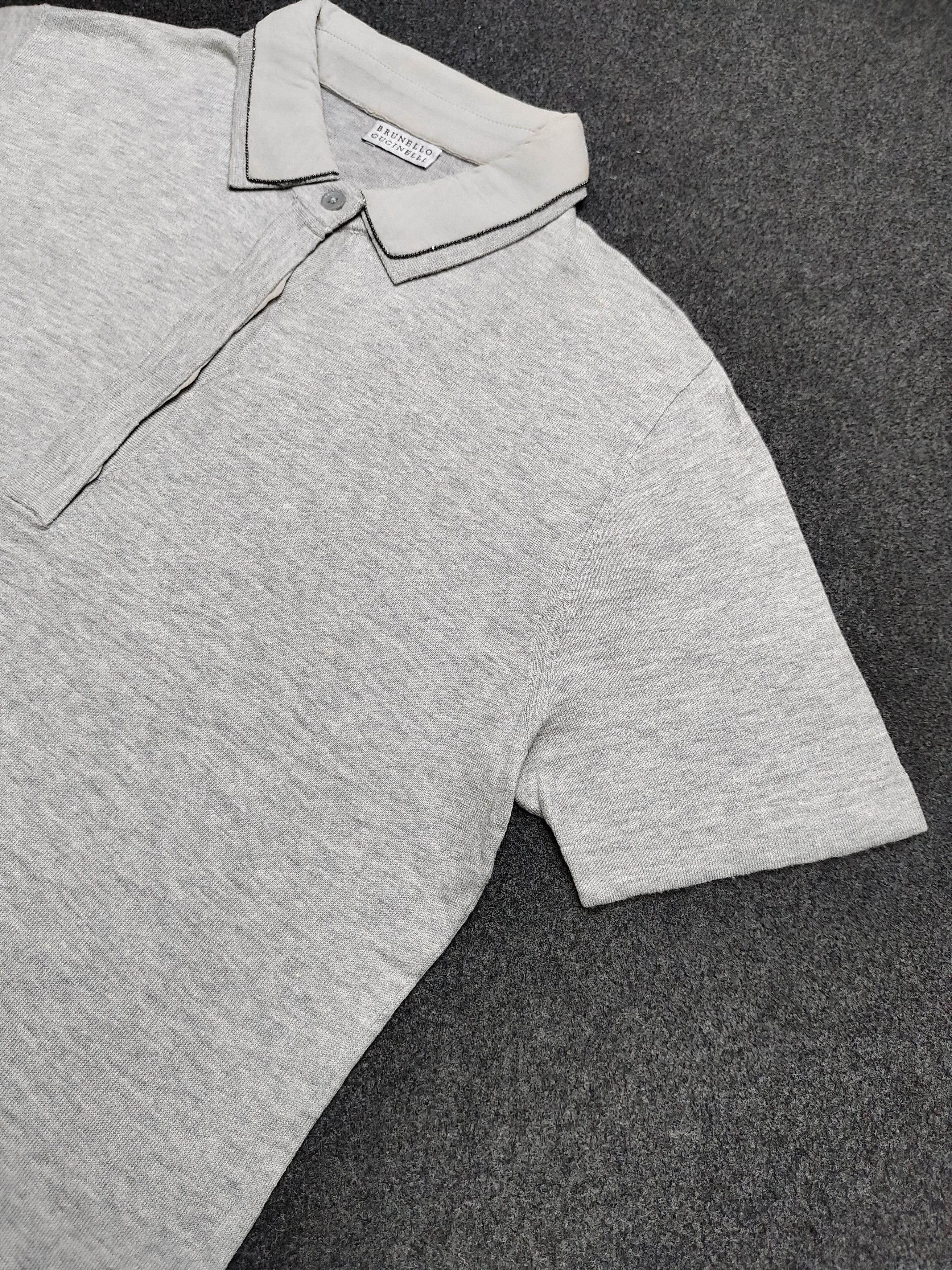 Brunello Cucinelli Brunello Cucinelli- Minimal Double Collar Polos Size S / US 4 / IT 40 - 2 Thumbnail