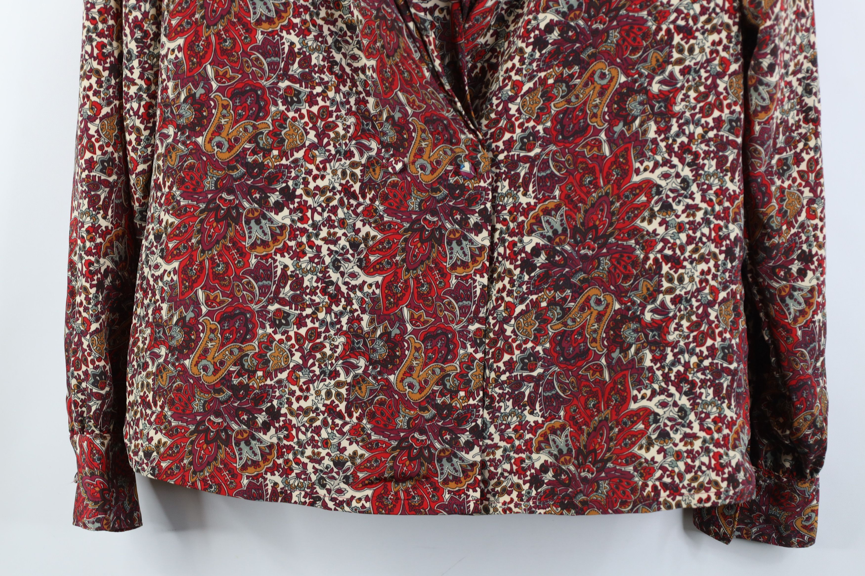 Vintage Vintage 90s Streetwear Paisley Flower Shawl Button Shirt Size XL / US 12-14 / IT 48-50 - 3 Thumbnail