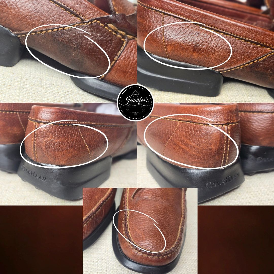 Cole Haan Cole Haan Country Men's Brown Pebbled Leather Loafers 10.5 Size US 10.5 / EU 43-44 - 12 Thumbnail