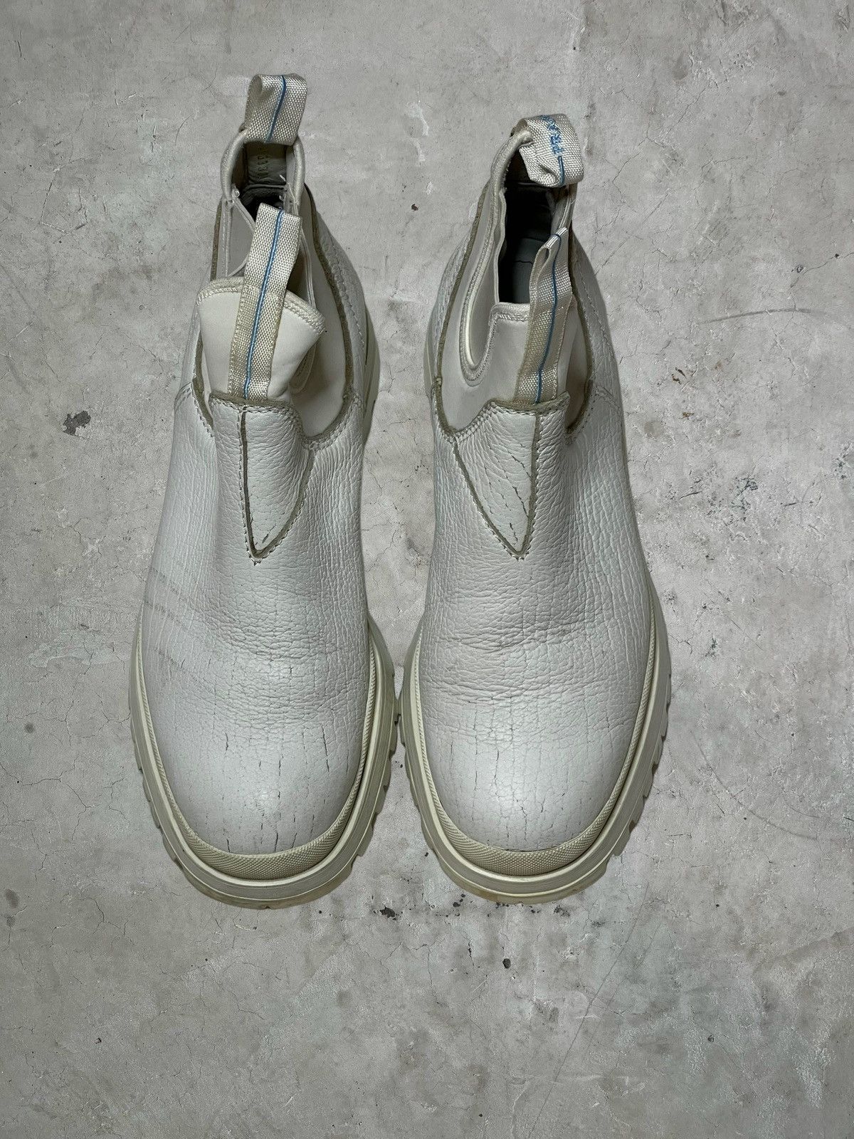 Prada AW/18 Prada ‘Brixxen’ Cracked Leather Boots Size US 10.5 / EU 43-44 - 2 Thumbnail