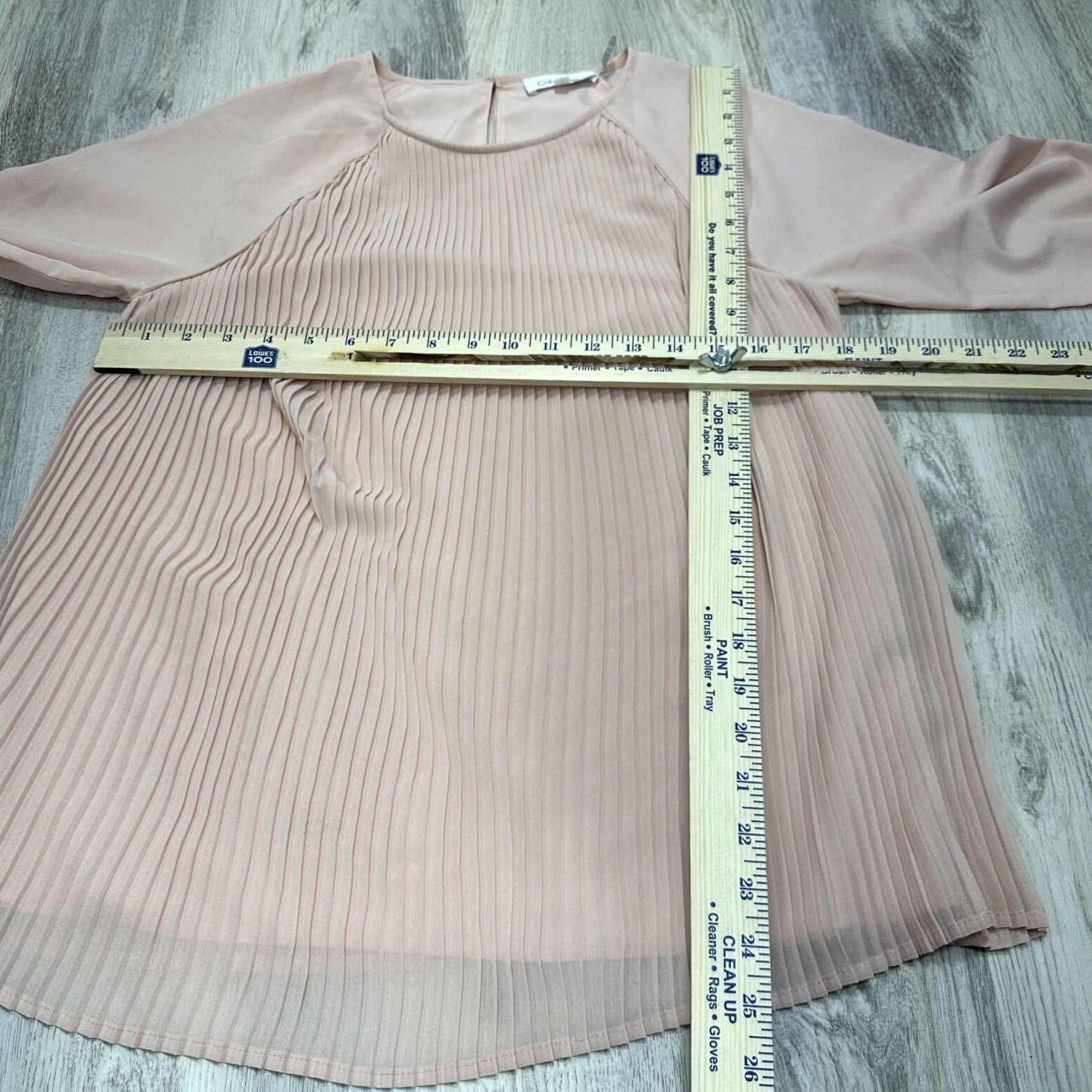 Calvin Klein Calvin Klein Pink Pleated Raglan Blouse Shirt Relaxed Regular S Women Long Sleeve Puff Accent Pleated Formal Evening Kidless Girls? Size S / US 4 / IT 40 - 2 Thumbnail