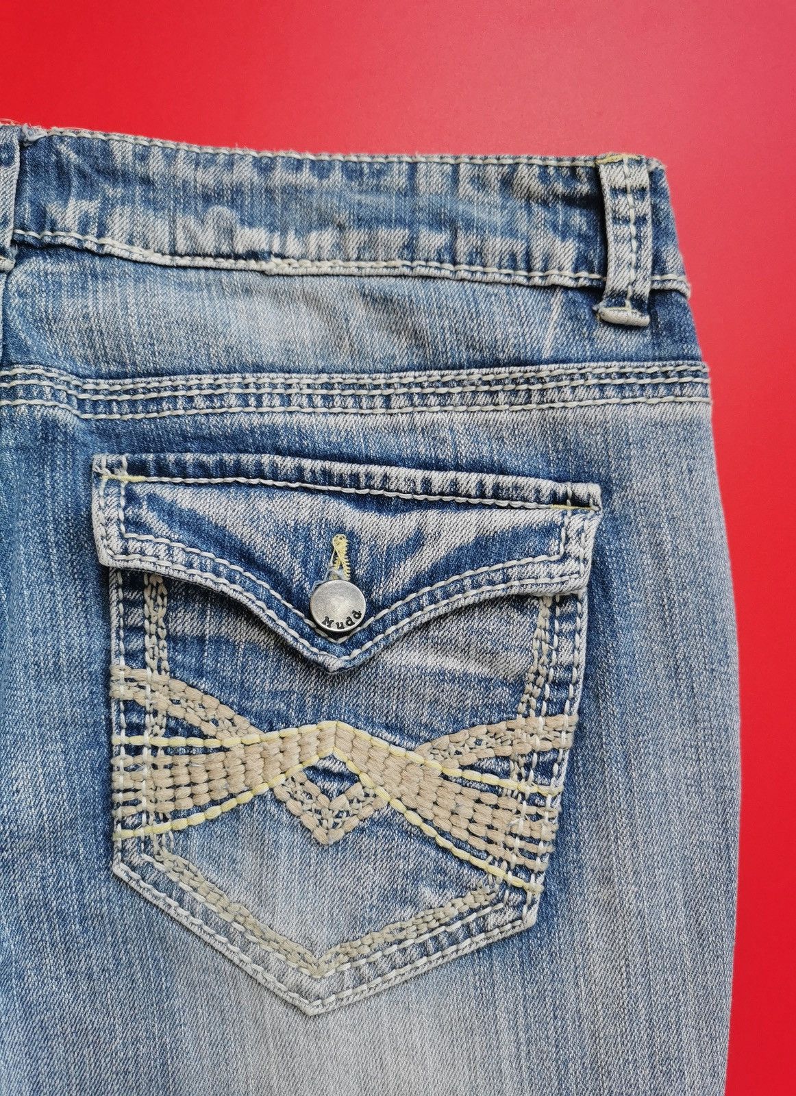 American Essentials Mudd Distressed Bootcut y2k Jeans Size 33" - 7 Thumbnail