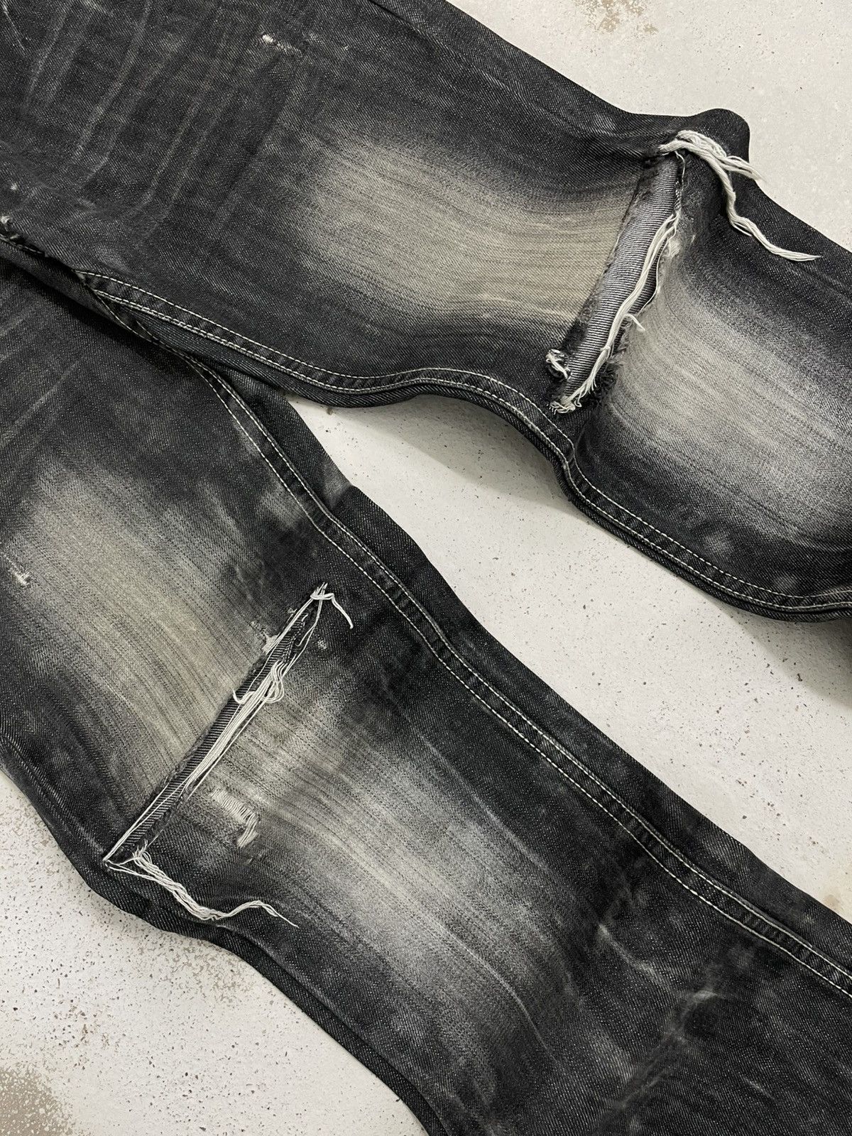 Designer Vintage Japan SemanticDesign Affliction Punk Distress Denim Size US 30 / EU 46 - 5 Thumbnail