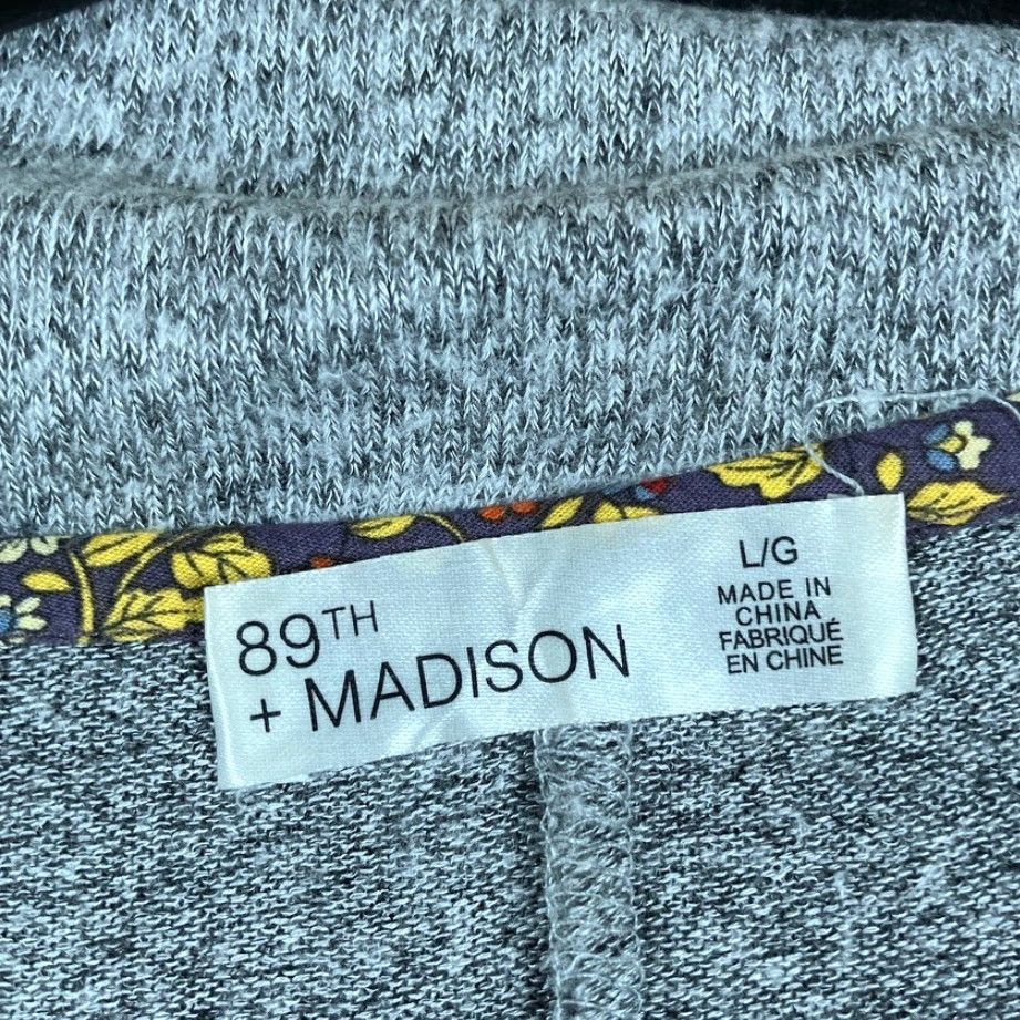 Vintage 89th & Madison Womens Sweater Gray Cowl Neck Knit Stretch L Woolless? (Note: Unable to confirm material blend) Size L / US 10 / IT 46 - 6 Thumbnail