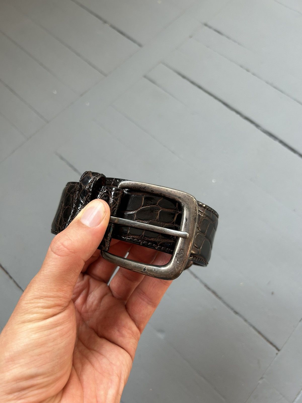 Ralph Lauren Ralph Lauren alligator leather belt silver 925 Size ONE SIZE - 1 Thumbnail