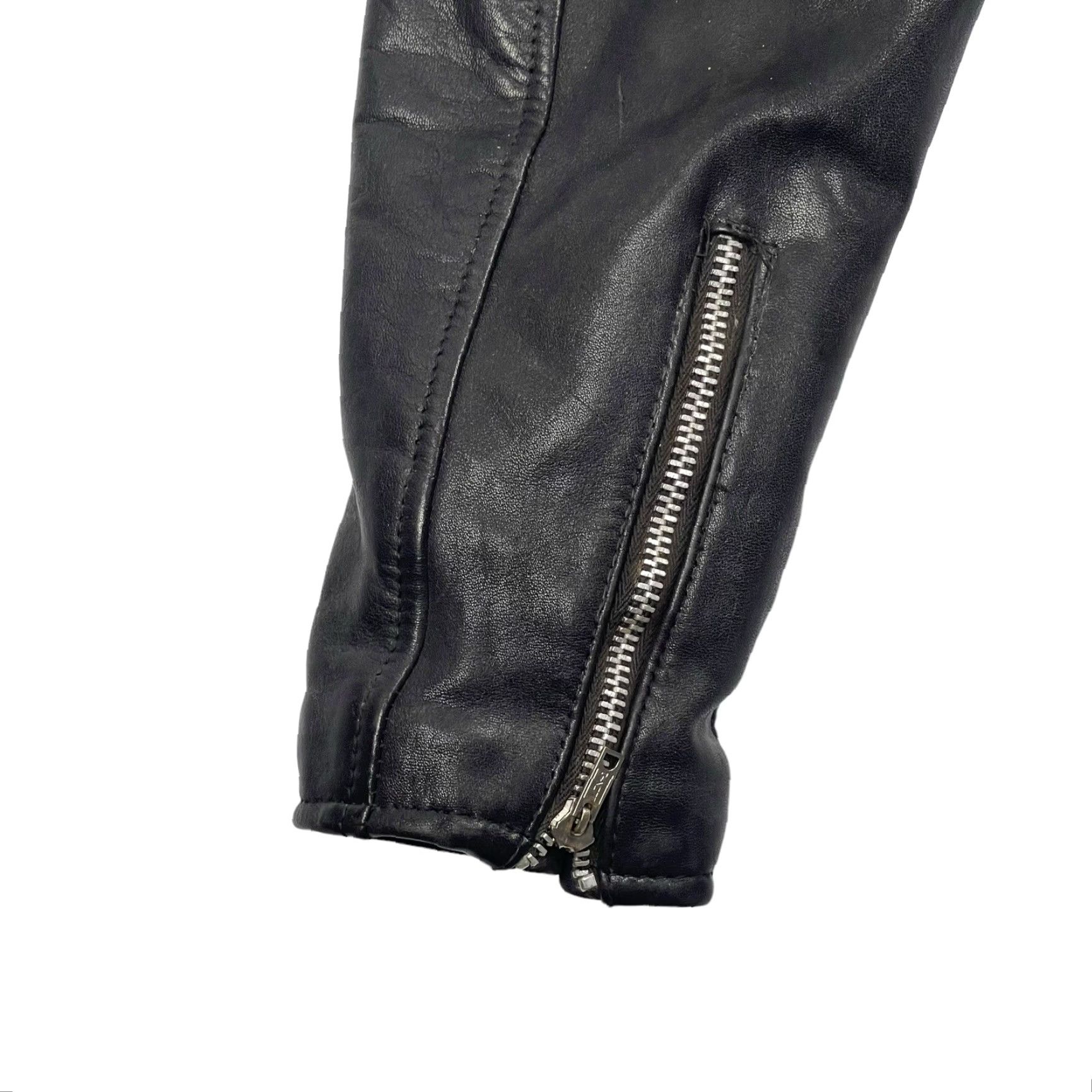 Harley Davidson VINTAGE Harley-Davidson Black Leather Motorcycle Jacket Men’s M Medium 42 Chest Solid Zip Full Collar Pockets Size US M / EU 48-50 / 2 - 7 Thumbnail