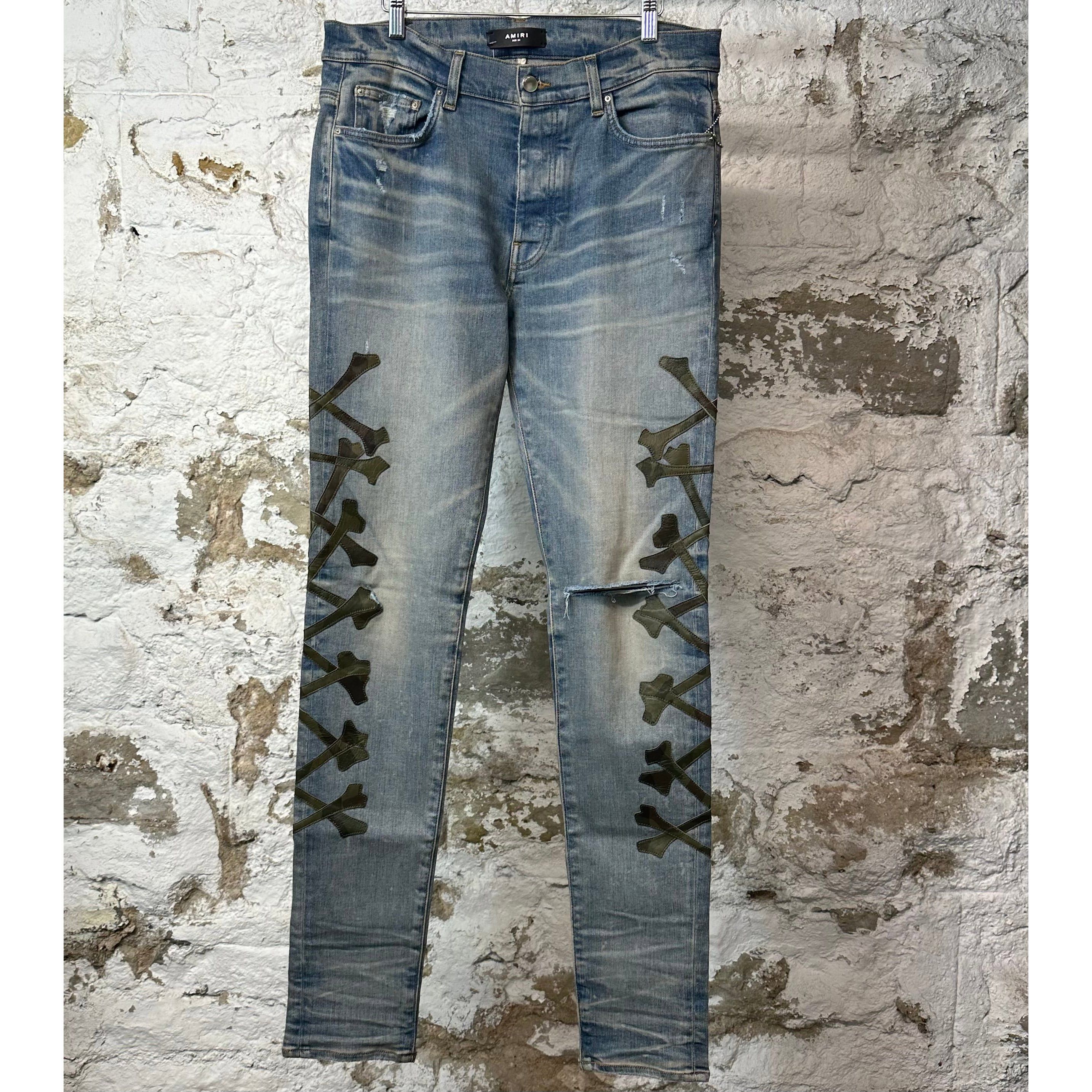 Amiri AMIRI Camo Bones skinny jeans | Grailed