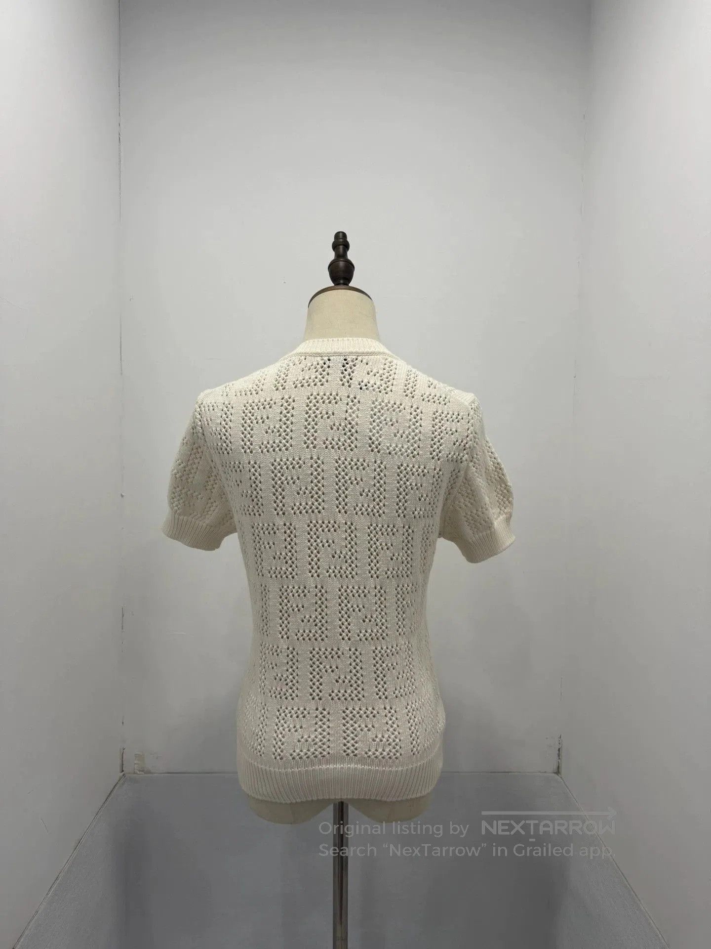 Fendi fendi ff cutout knit short sleeve top. Size US L / EU 52-54 / 3 - 2 Thumbnail