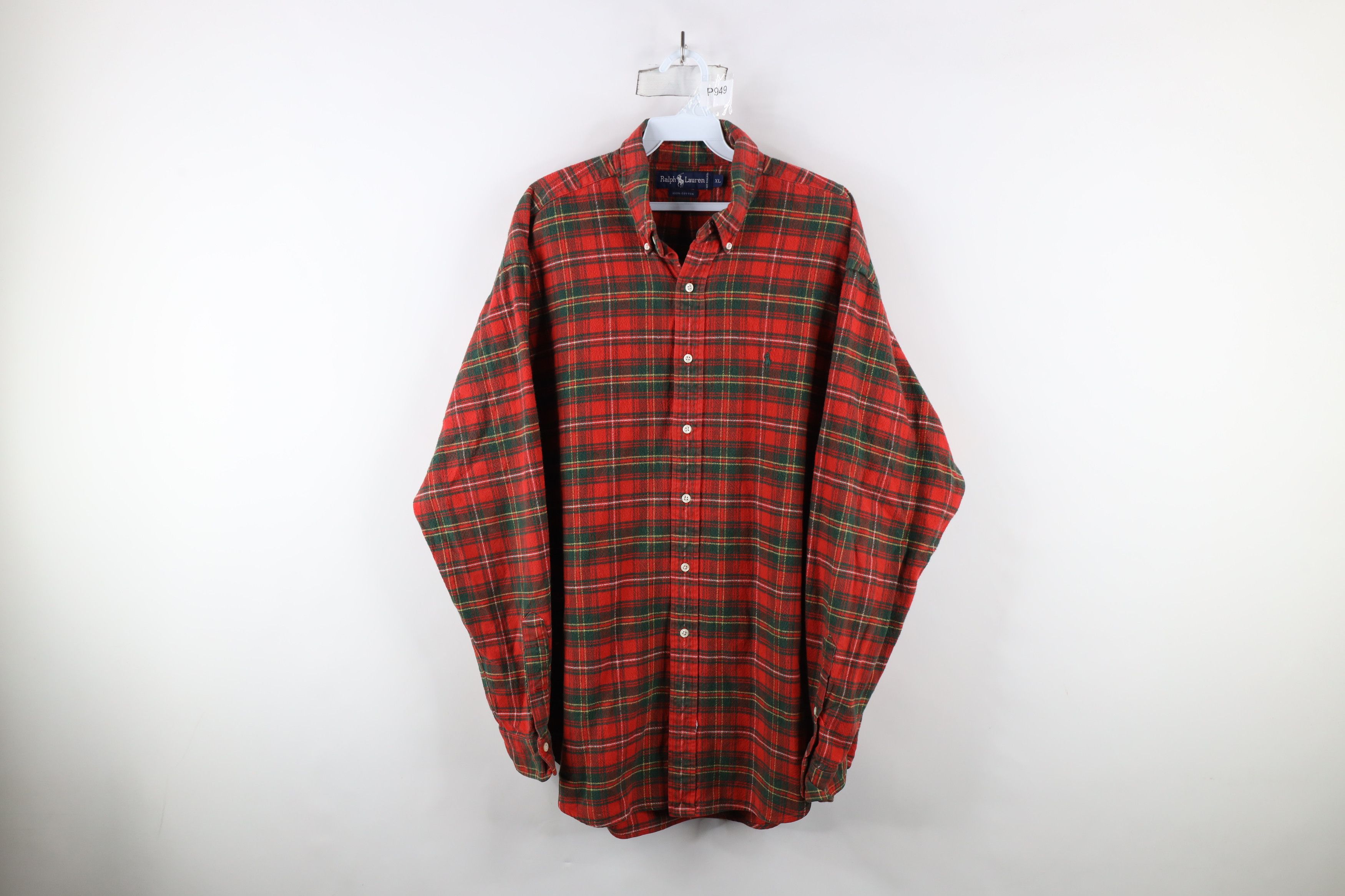 Ralph Lauren × Vintage Vintage 90s Ralph Lauren Heavyweight Button Down Shirt Size US XL / EU 56 / 4 - 1 Thumbnail