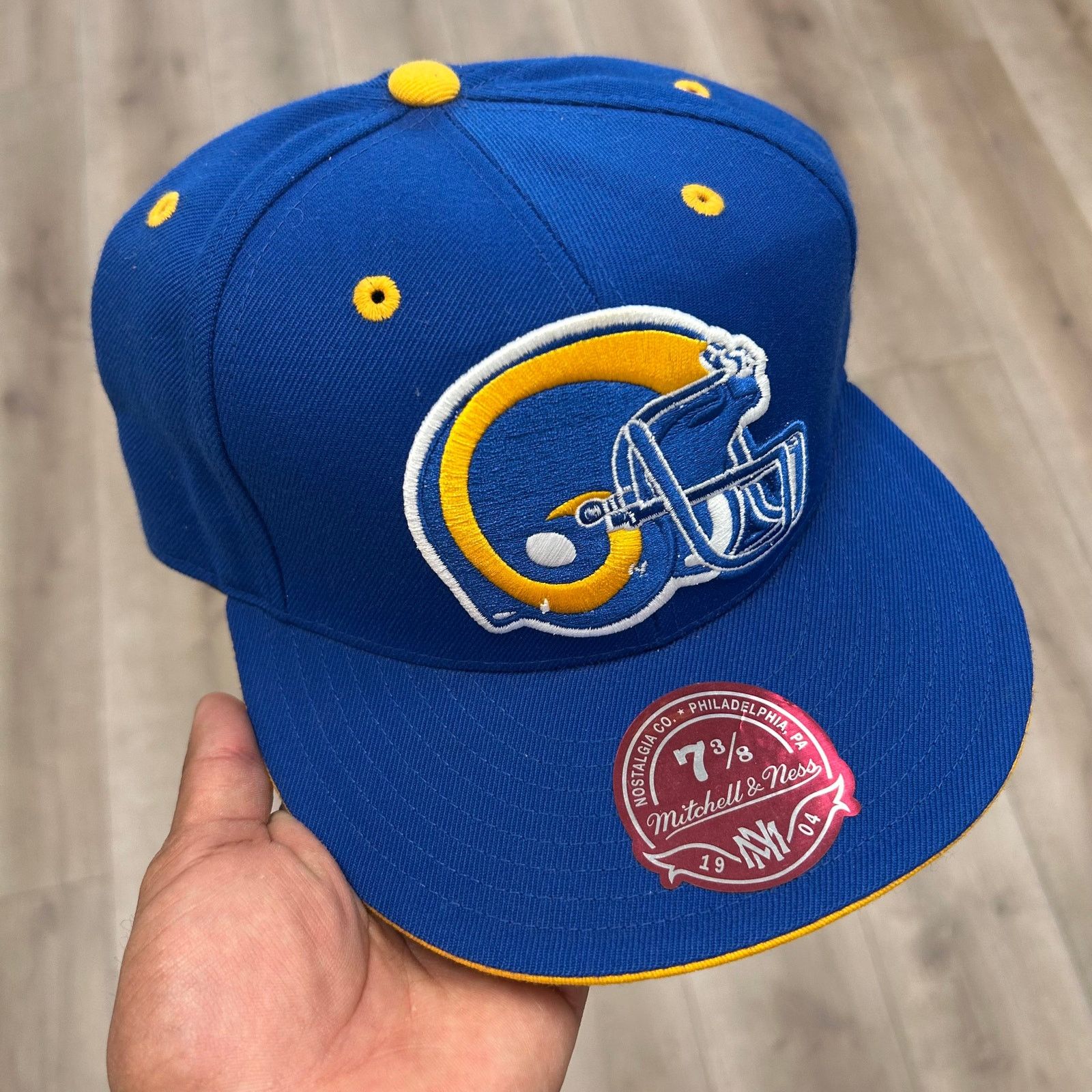 Mitchell & Ness LA CHARGERS Mitchell & Ness Vintage Logo Fitted Hat 7 3/8 Size ONE SIZE - 1 Thumbnail