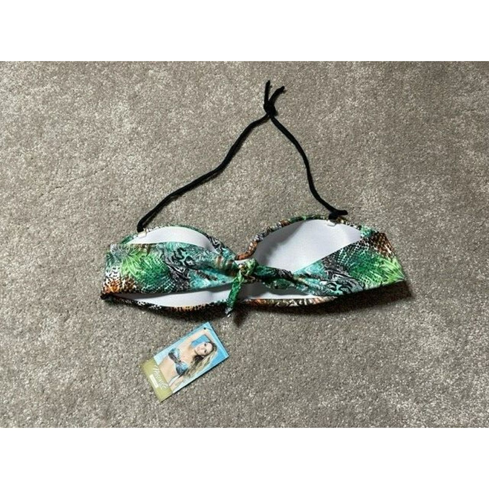 Other Mapale Bandeau Swim Top Womens M Botanic Jungle Twist Green Size M / US 6-8 / IT 42-44 - 2 Thumbnail