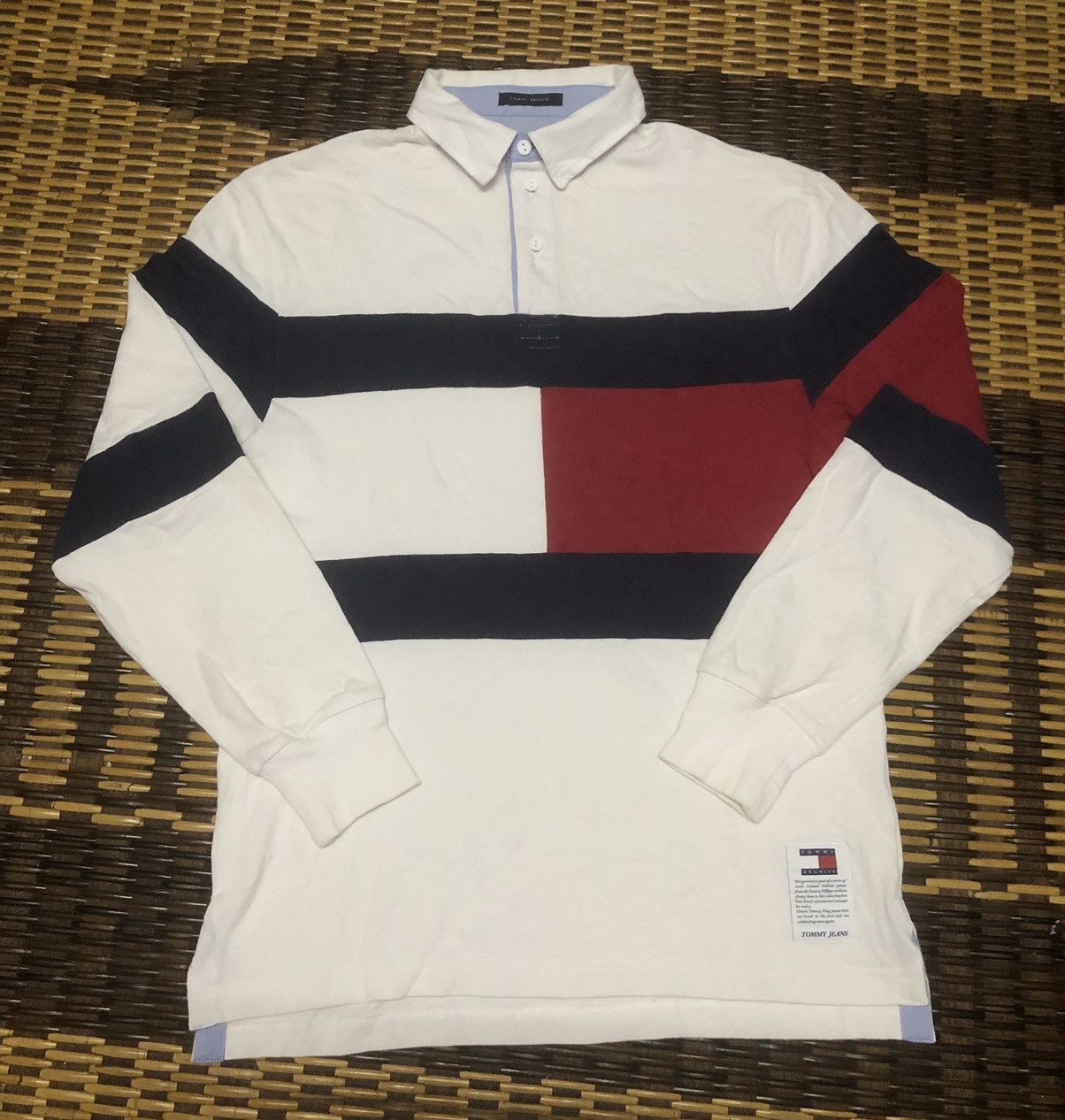 Tommy Hilfiger Tommy Jeans Tommy Hilfiger Big Logo Long Sleeve Polo Shirt Size US XS / EU 42 / 0 - 7 Thumbnail