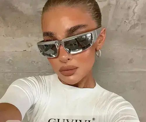 Other Chrome Sunglasses Silver Punk Tech Cyber Dystopian Viper Size ONE SIZE - 4 Thumbnail