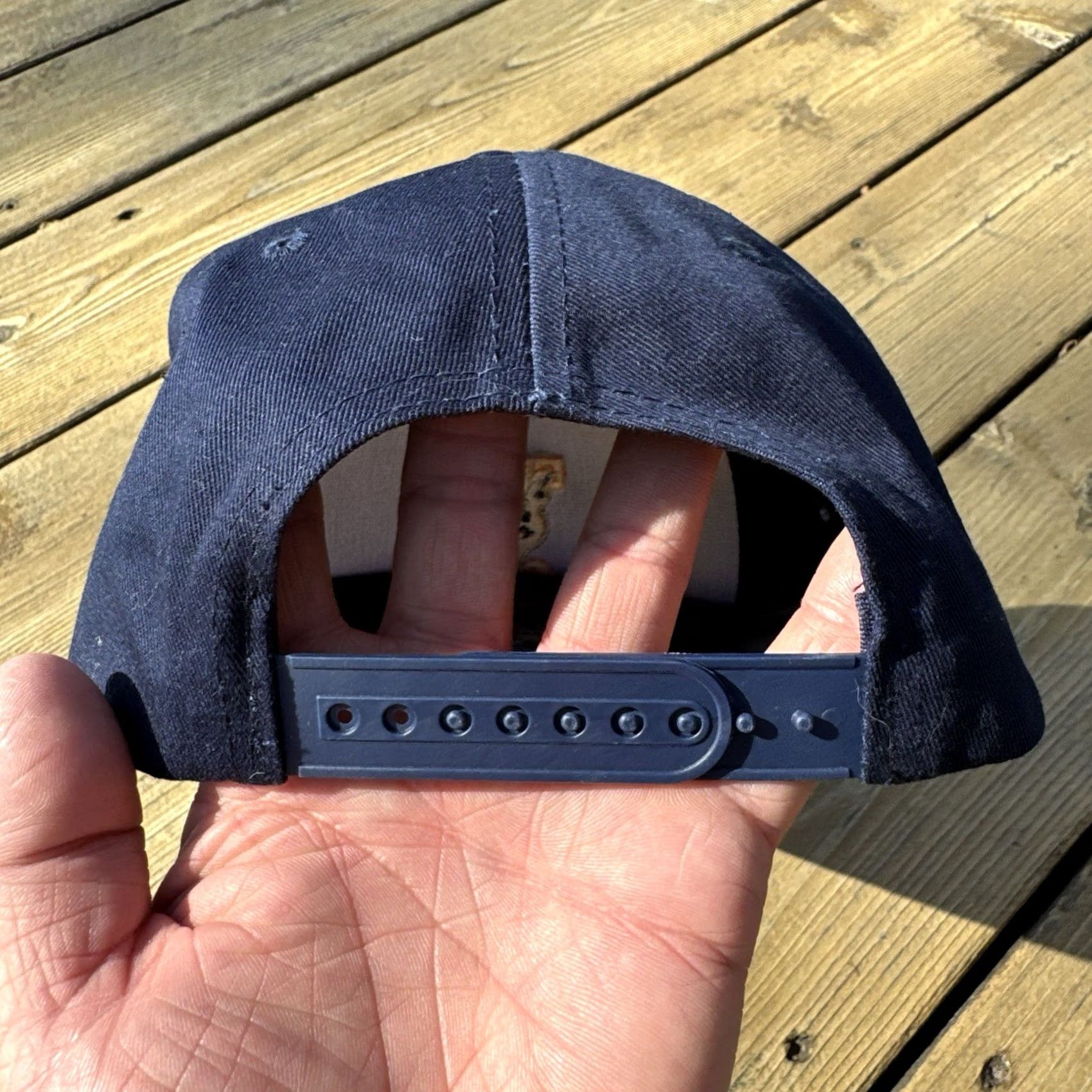 Vintage Black Cat Fireworks Blue Embroidered Adjustable Snapback Hat Mens Size ONE SIZE - 6 Thumbnail