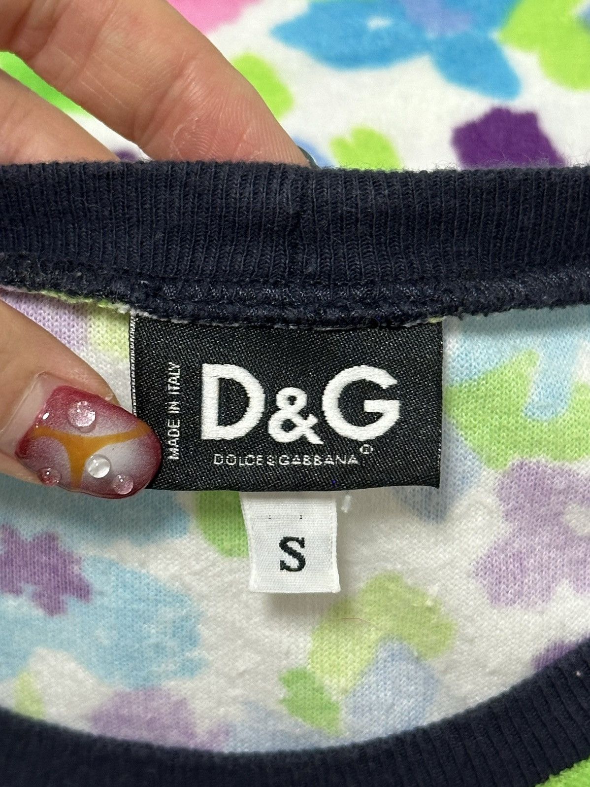 Dolce & Gabbana D&G Pile Floral T-Shirt Size S / US 4 / IT 40 - 6 Thumbnail