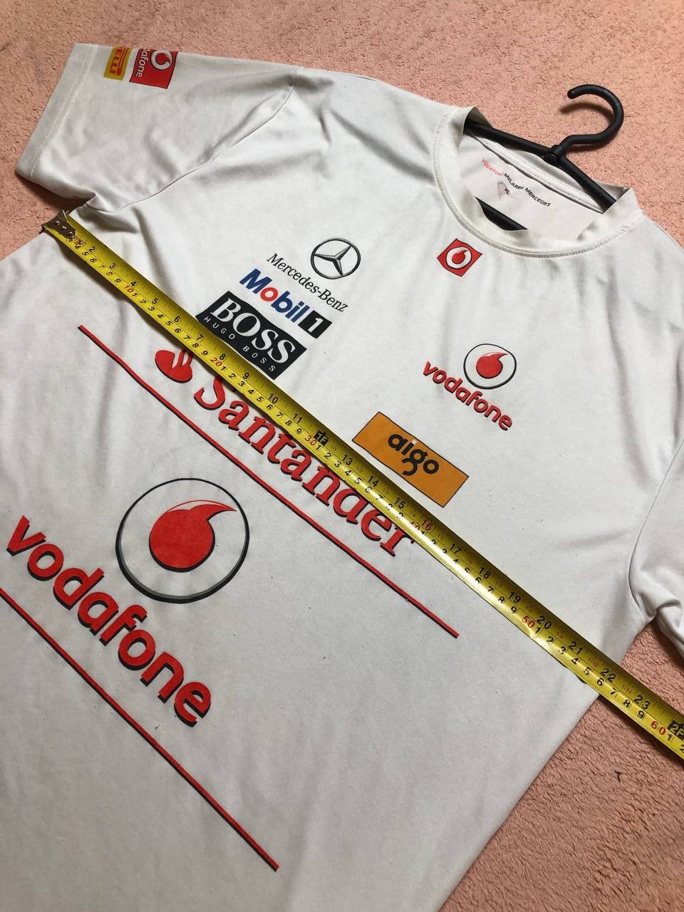 Vintage Vintage Mercedes Benz McLaren Vodafon F1 Racing Jersey Size US XL / EU 56 / 4 - 9 Thumbnail