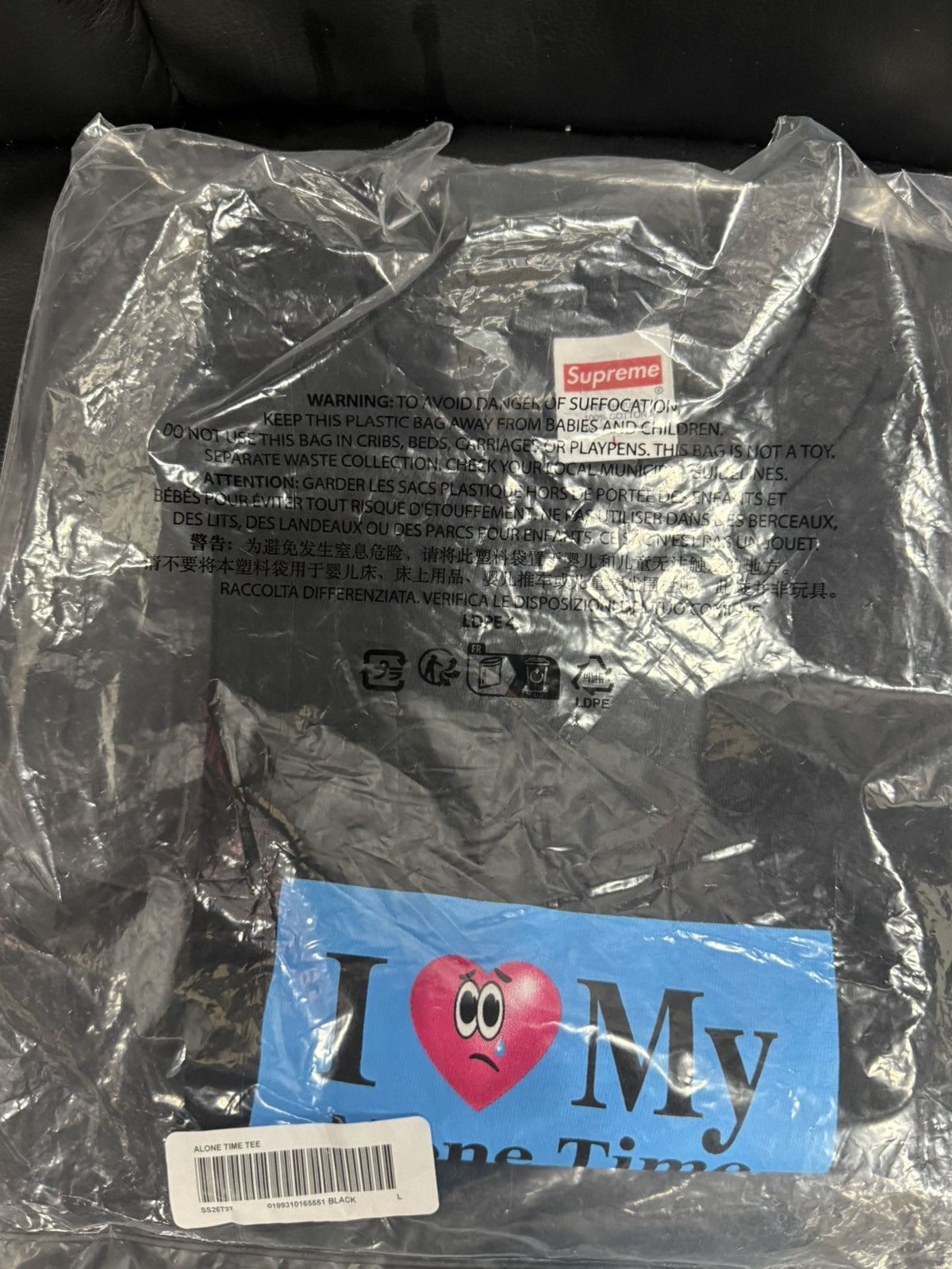 Supreme Supreme alone time tee Size US L / EU 52-54 / 3 - 1 Thumbnail