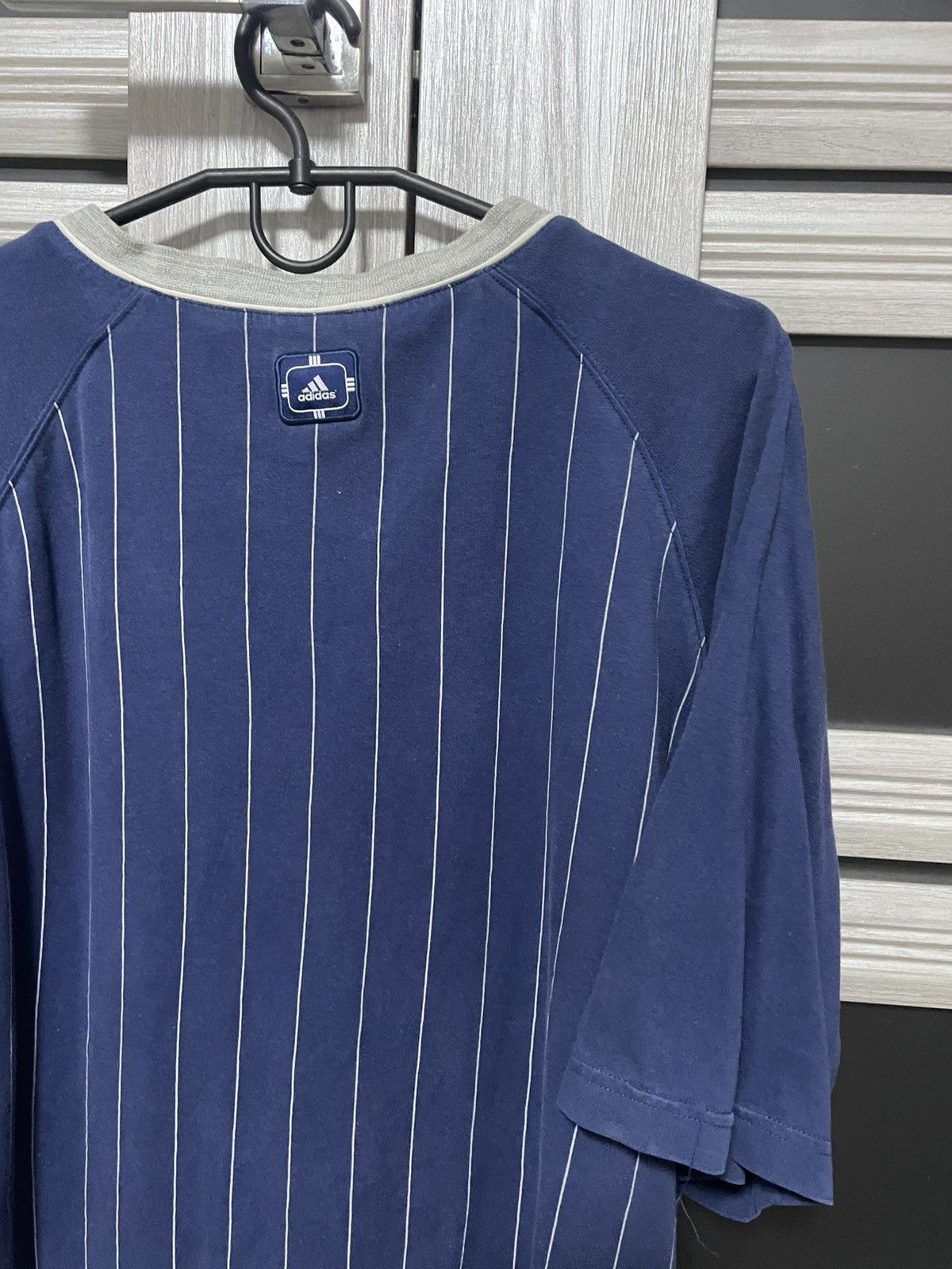 Adidas × MLB × New York Yankees Vintage 90s Adidas New York Yankees Baseball Button Jersey Size US L / EU 52-54 / 3 - 3 Thumbnail