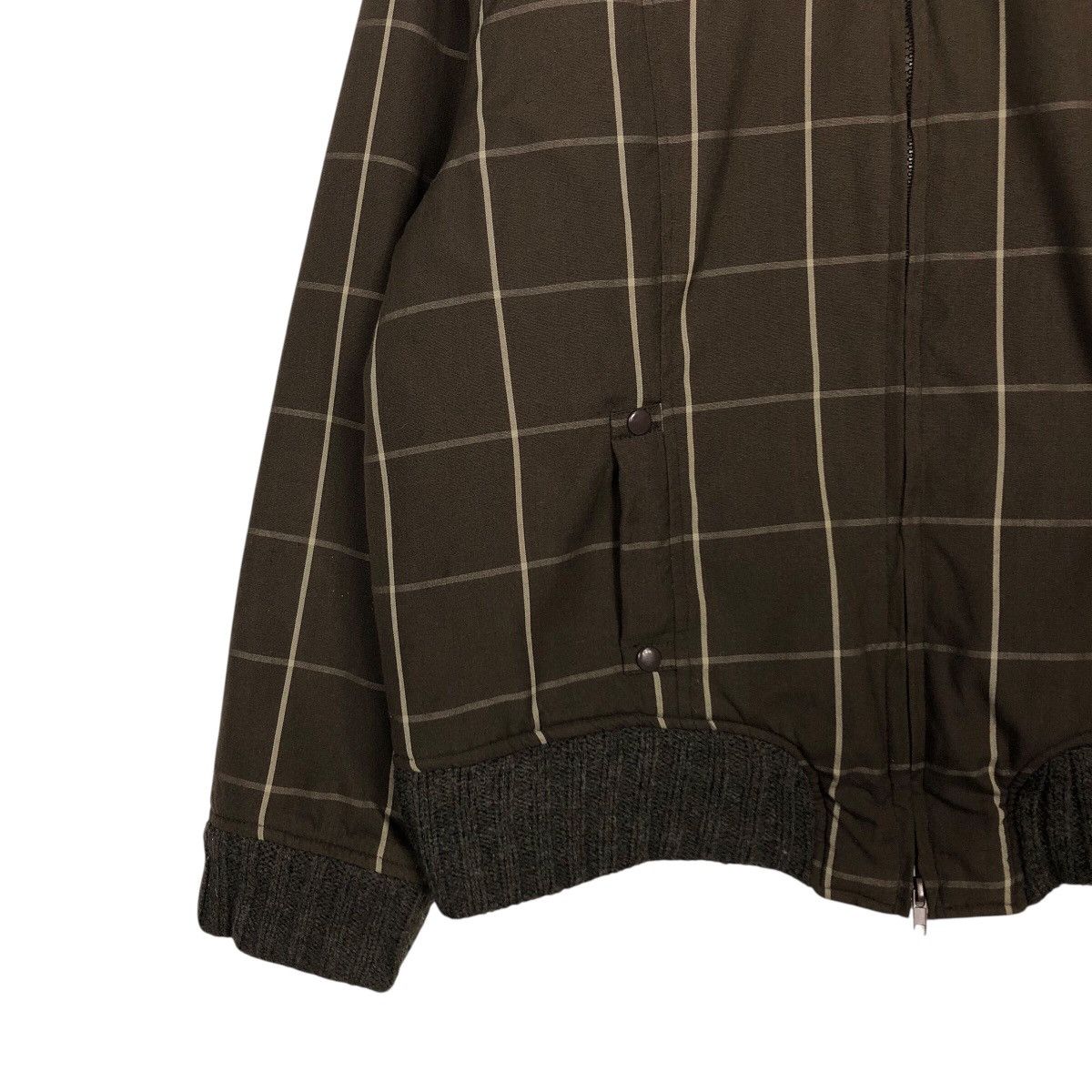 Japanese Brand Vintage Sky Bomber Faux Fur Trim Military Grid Jacket Size US L / EU 52-54 / 3 - 5 Thumbnail