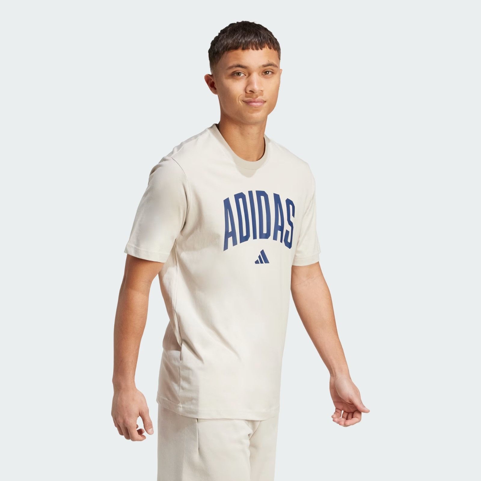 Adidas o1mle0526 Graphic Short Sleeve T-Shirt in Neutrals Size US XXL / EU 58 / 5 - 3 Thumbnail