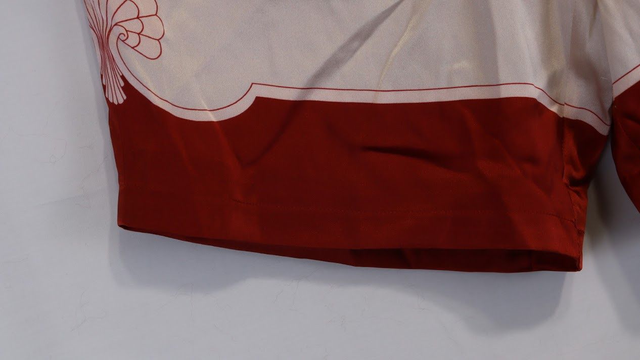 Casablanca o1rshd1 Printed Silk Shorts in Dark Red Size US 30 / EU 46 - 4 Thumbnail