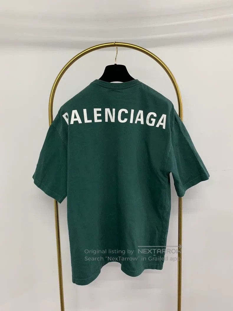 Balenciaga Balenciaga Blue Back Letter Logo Short Sleeve T-Shirt Size US XS / EU 42 / 0 - 2 Thumbnail