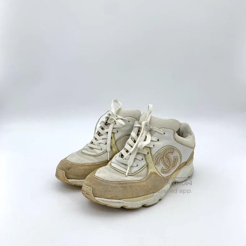 Chanel Chanel Colour-matched logo tie-up casual flat sneakers Size US 5.5 / IT 35.5 - 1 Thumbnail