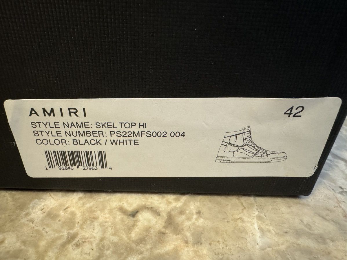 Amiri Amiri - Skeleton high-top leather sneakers Size US 9 / EU 42 - 6 Thumbnail