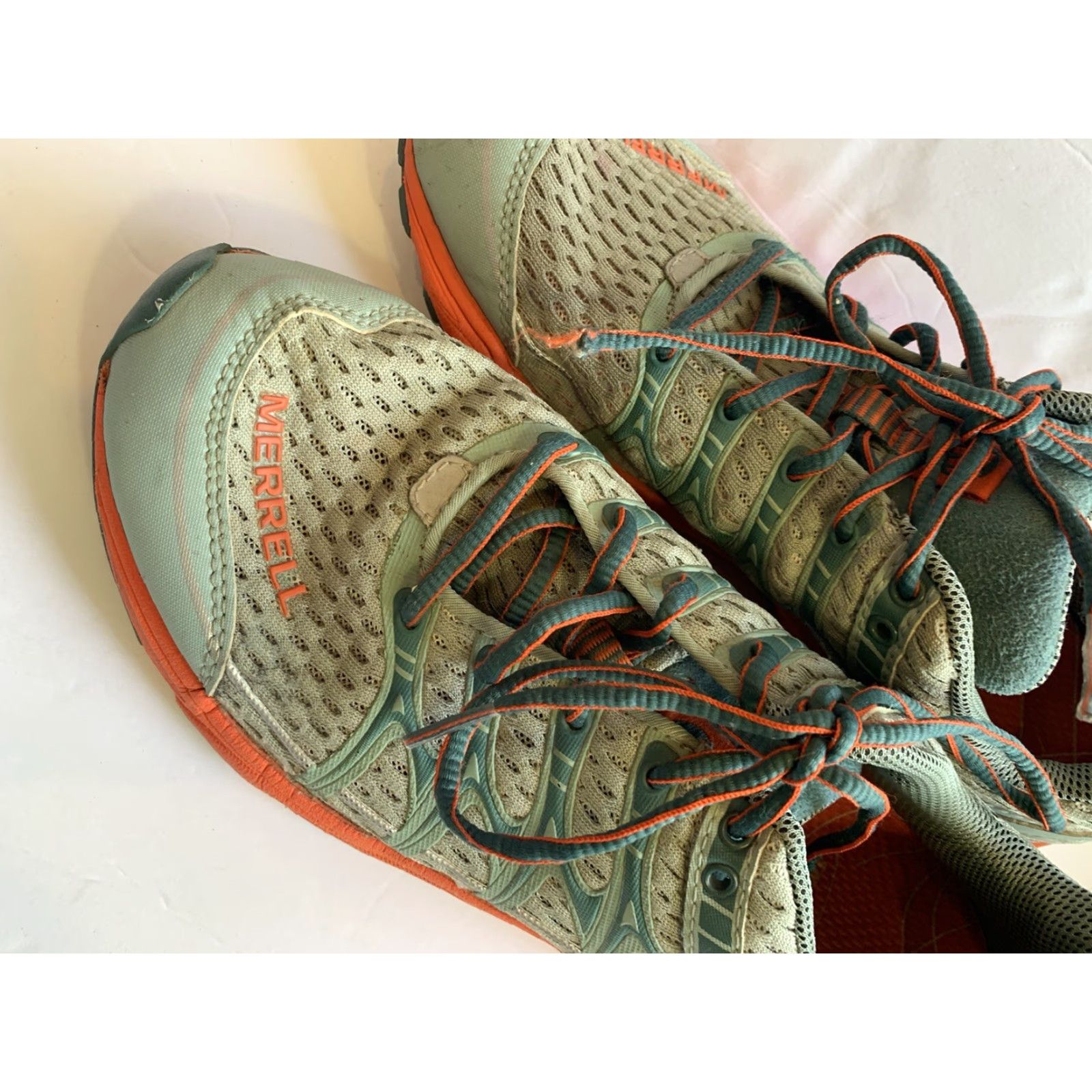 Merrell Merrell Women's Trail Running Sneakers Blue Surf/Tiger Lilly Size 9 Shoes Athletic Trail-Running Shoes Womens Tiger 9 Size US 7 / IT 37 - 6 Thumbnail