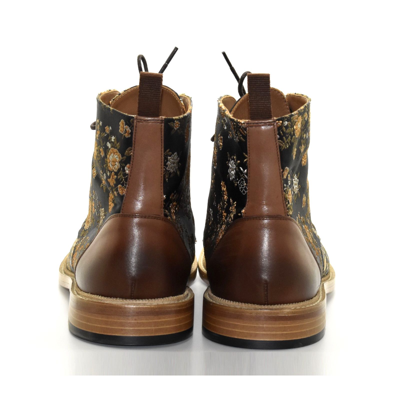 TAFT TAFT The Jack Floral Jacquard & Leather Cap Toe Boots Sz 46 Size US 13 / EU 46 - 6 Thumbnail