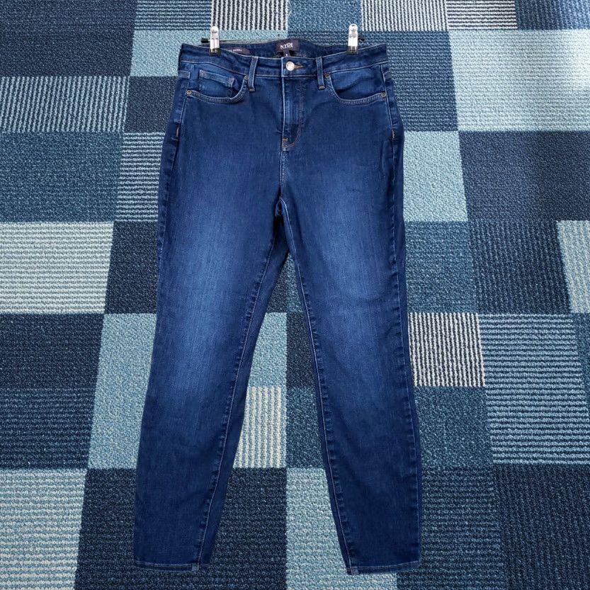 NYDJ NYDJ Ami Skinny Jeans Womens 8 Blue Mid Rise Dark Wash Stretch Size 30" / US 8 / IT 44 - 1 Thumbnail