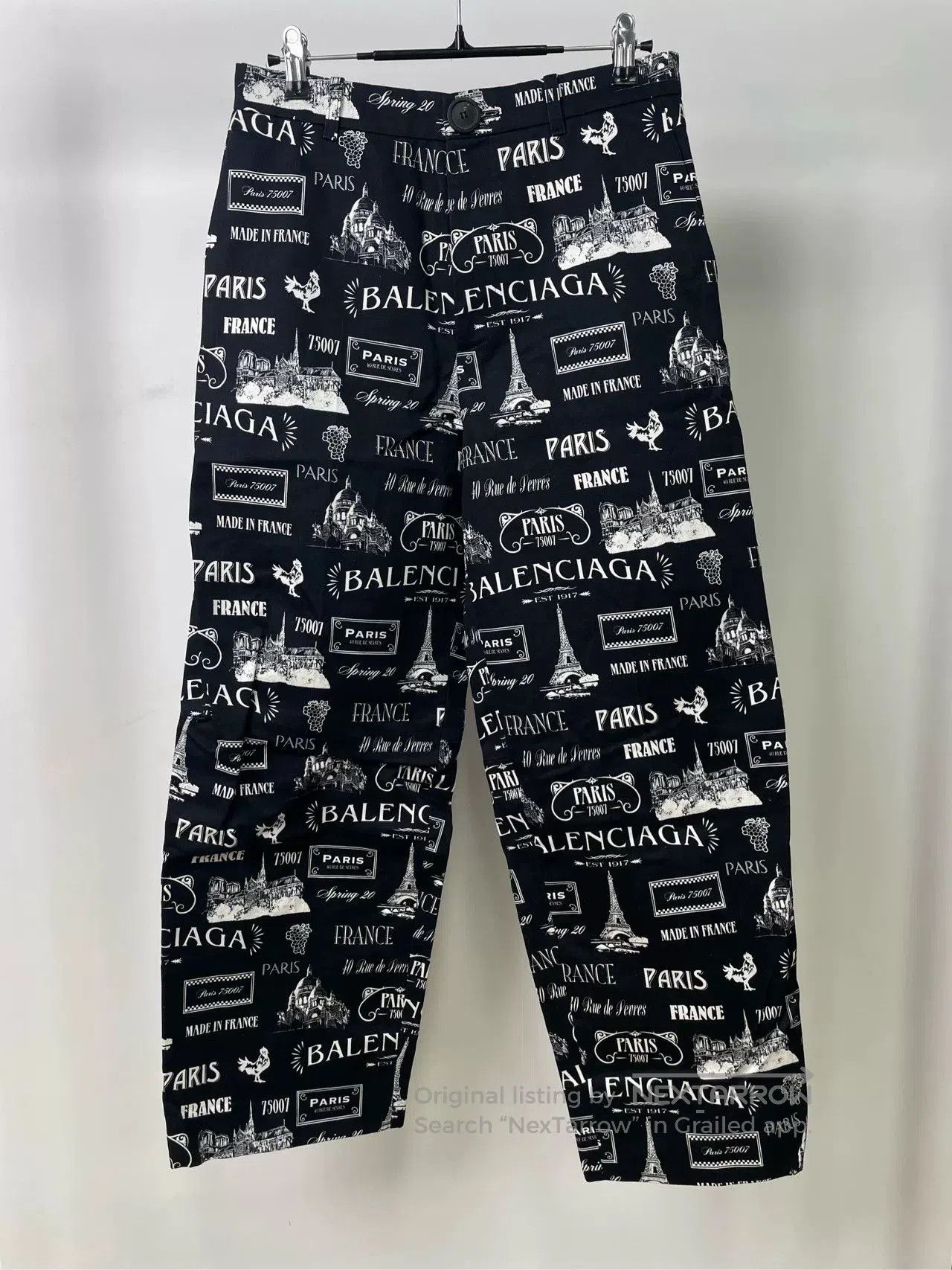 Balenciaga Printed Denim Pants Size 44.