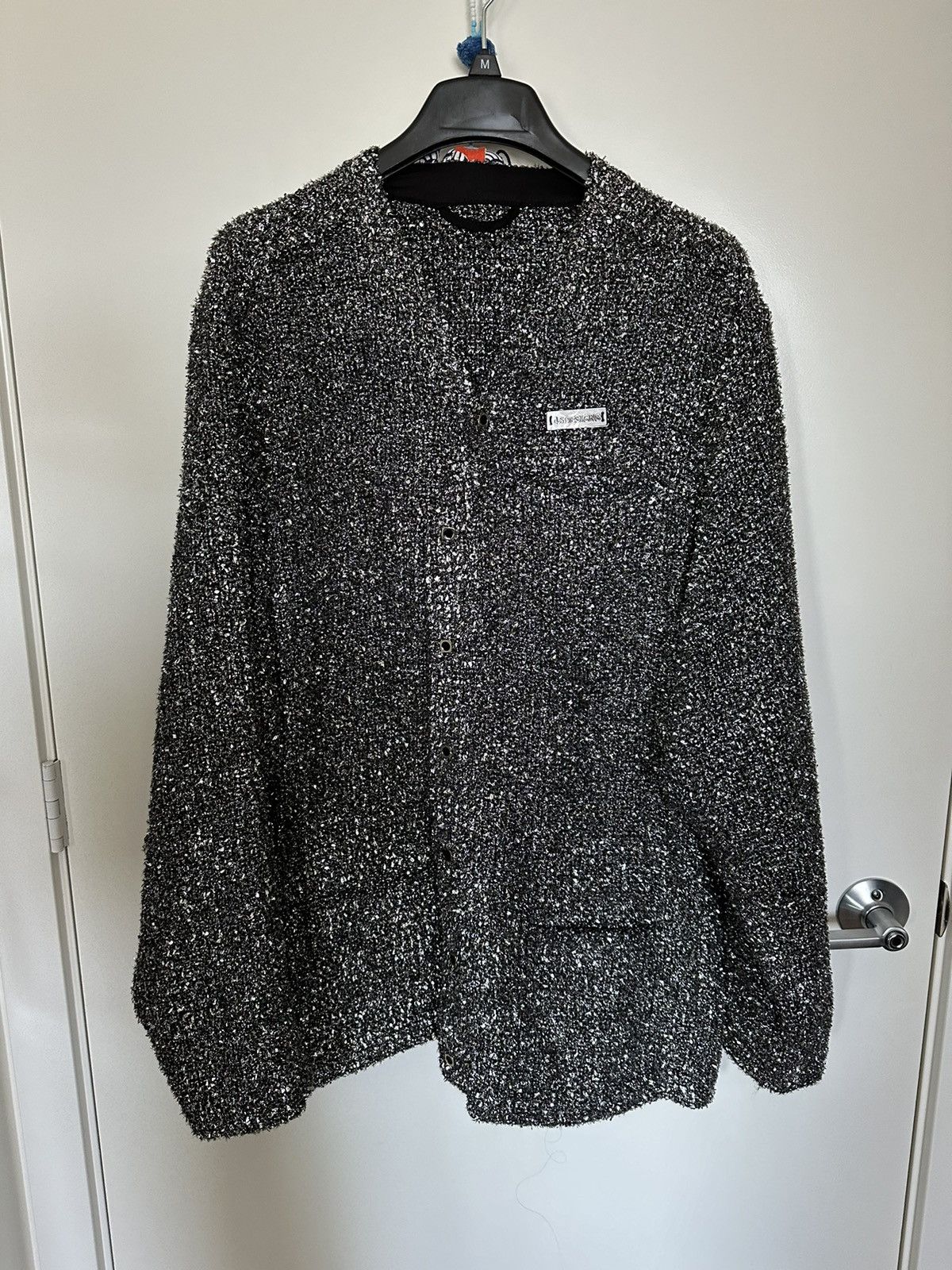 4SDESIGNS 4SDesigns Eyelash Tweed Metallic Cardigan Size US M / EU 48-50 / 2 - 1 Thumbnail