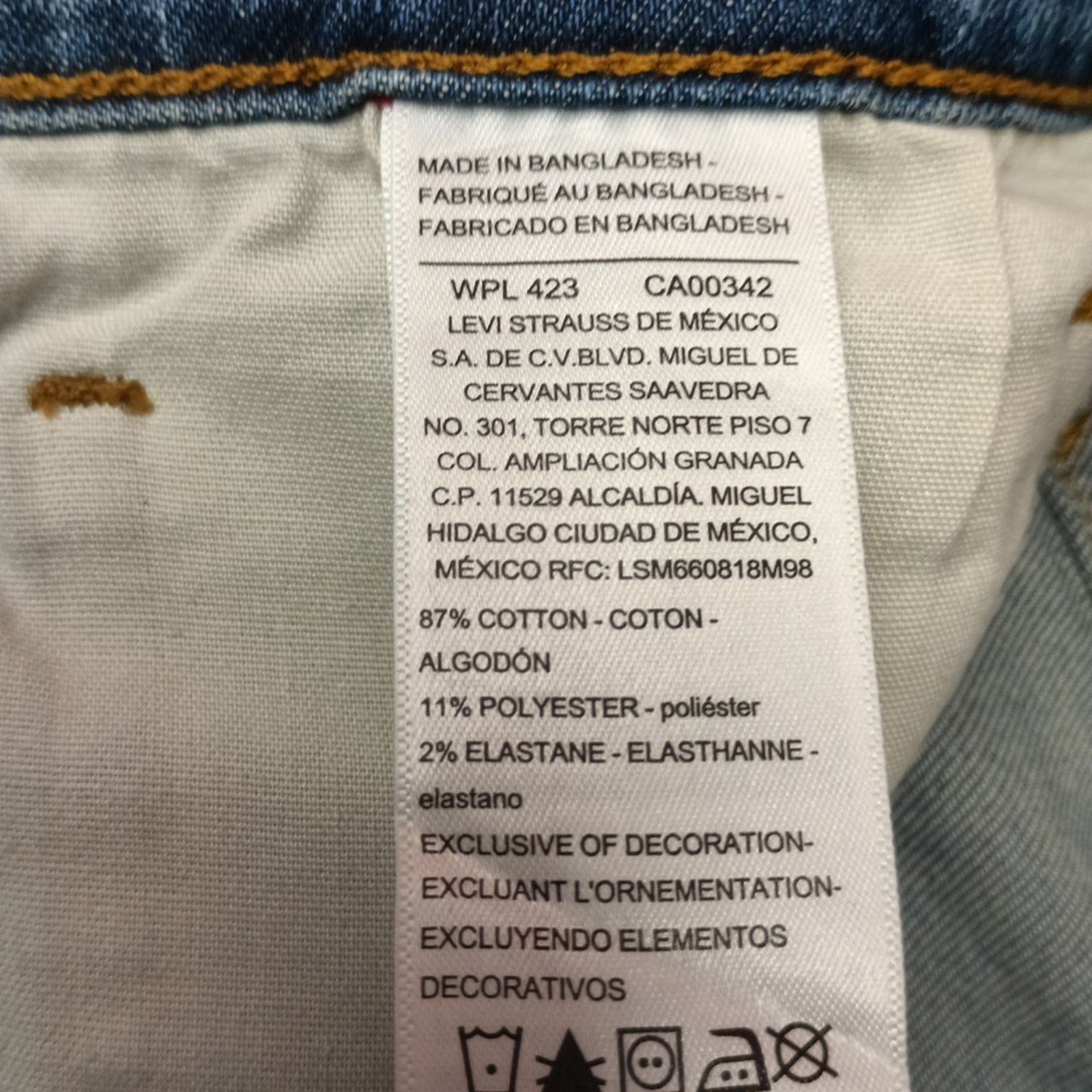 Levi's Signature by Levi Strauss Slim Fit Jeans Men's 32x32 Blue Size US 32 / EU 48 - 6 Thumbnail