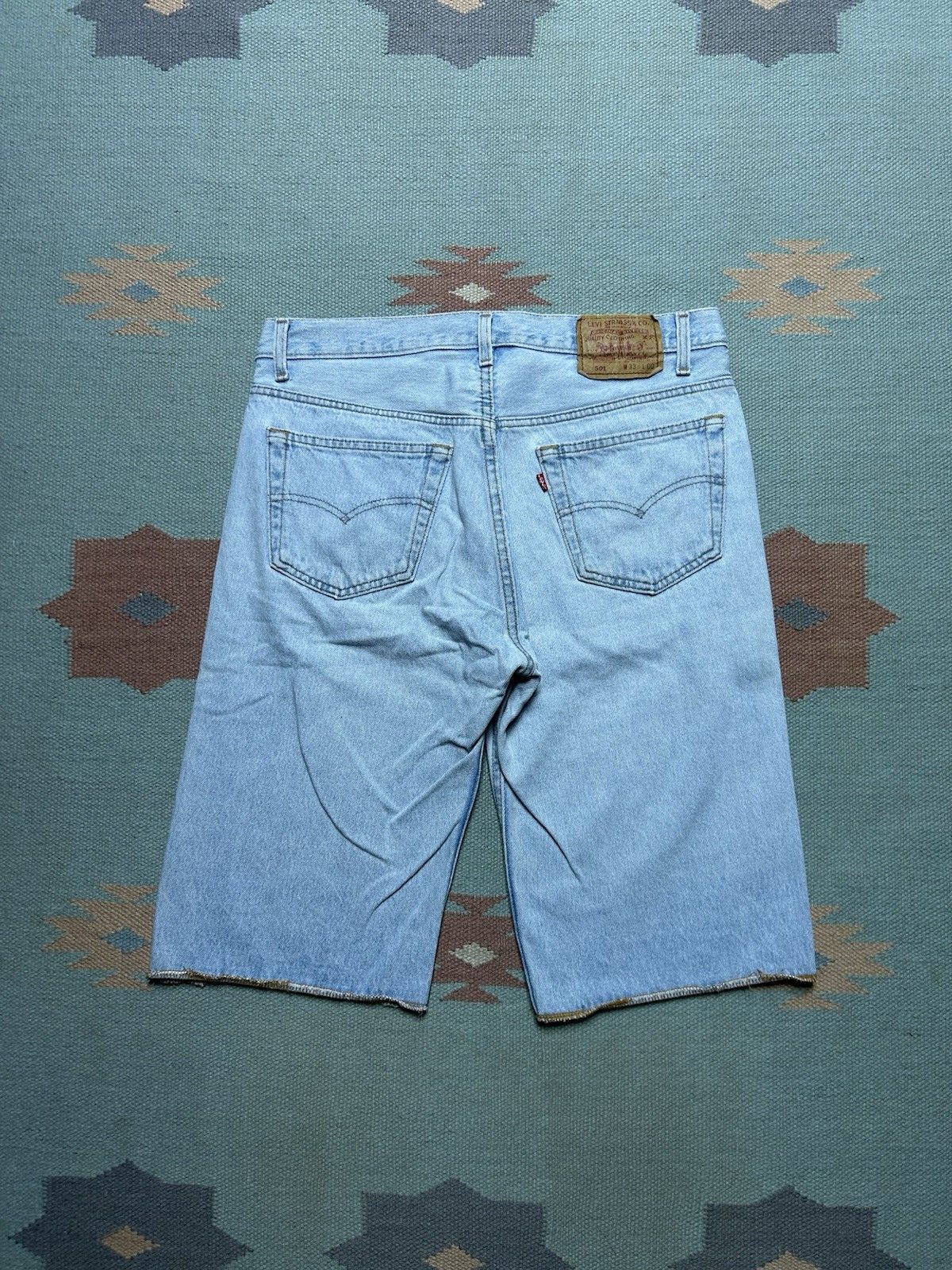 Vintage Vtg Levis 501 jean shorts jorts button fly light wash USA 32 Size US 32 / EU 48 - 1 Thumbnail